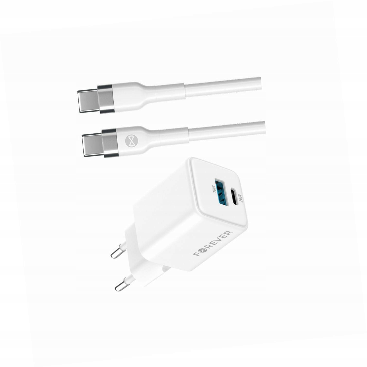 Szybka ładowarka GaN 20W 2 wejścia długim z kablem 2m do Samsung Galaxy A51