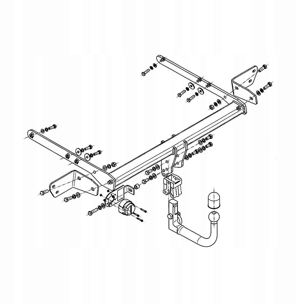 Hak Wypinany do Ford Mondeo V 5 MK5 Liftback od 14 MODUŁ 13 PIN GRATIS Nowy Producent Steinhof