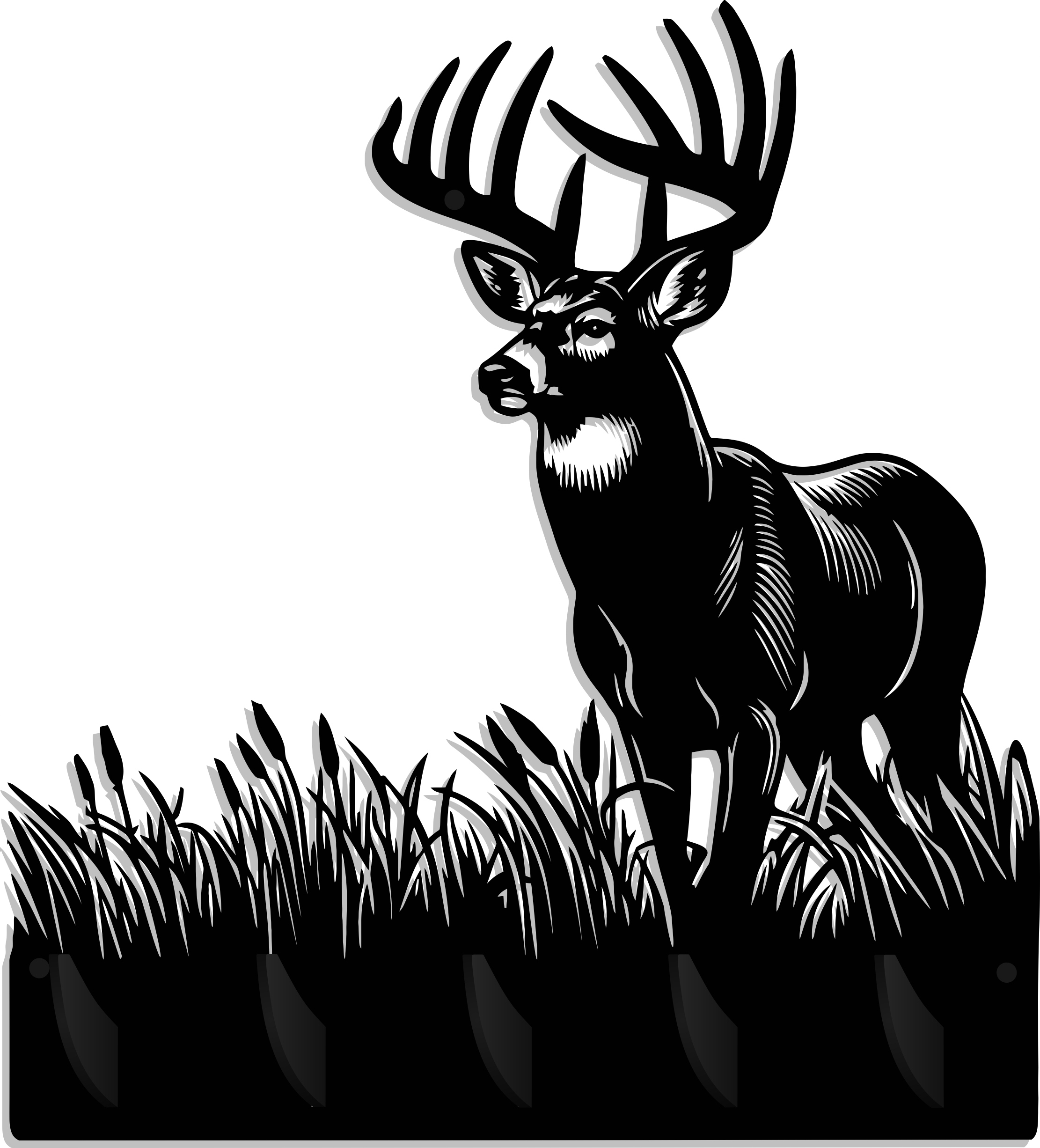 Věšáky na oblečení velké nástěnné, lovecké, ažurové, pro myslivce s jelenem