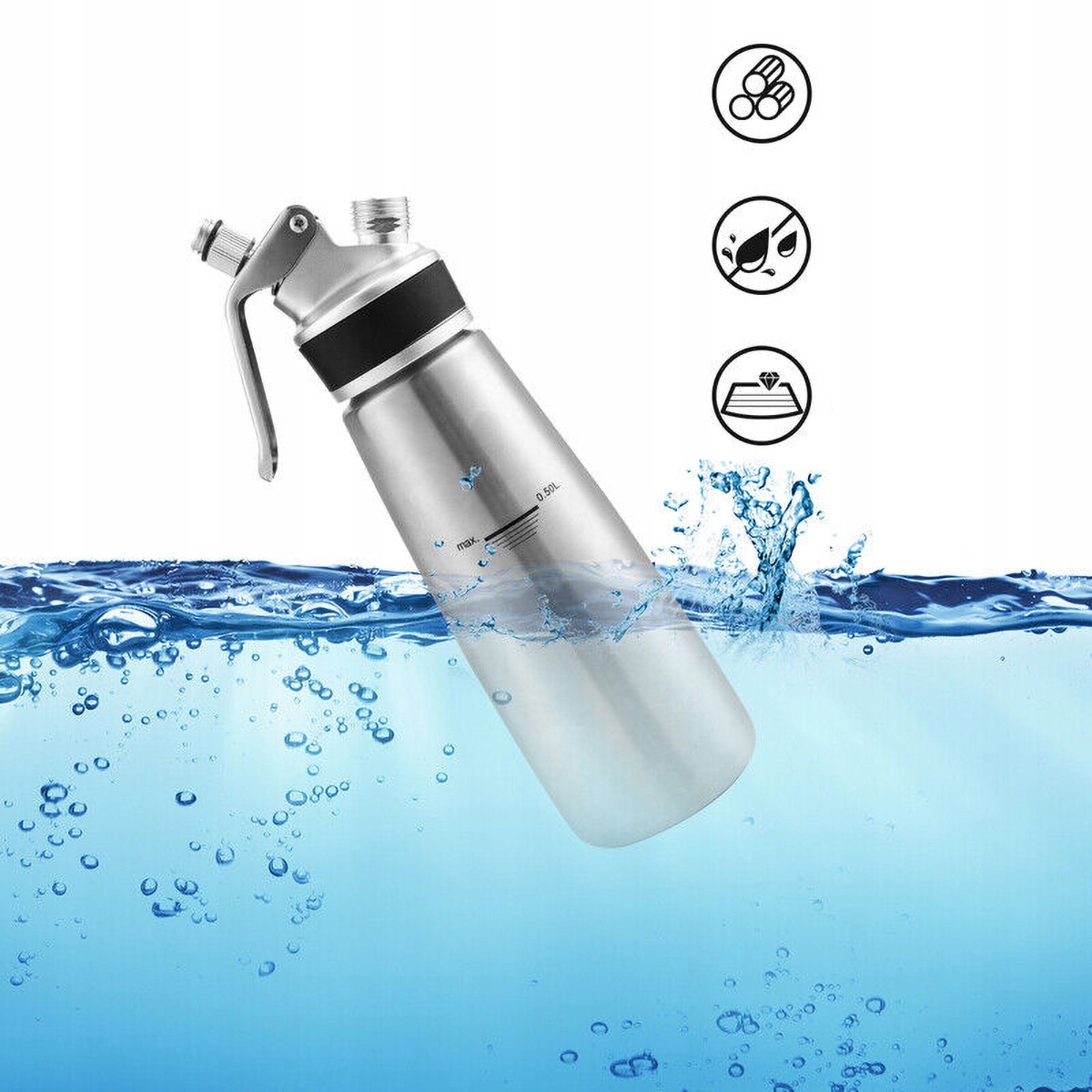 Dávkovač krému, 3 trysky z z nerezové oceli 1 kartáček na čištění