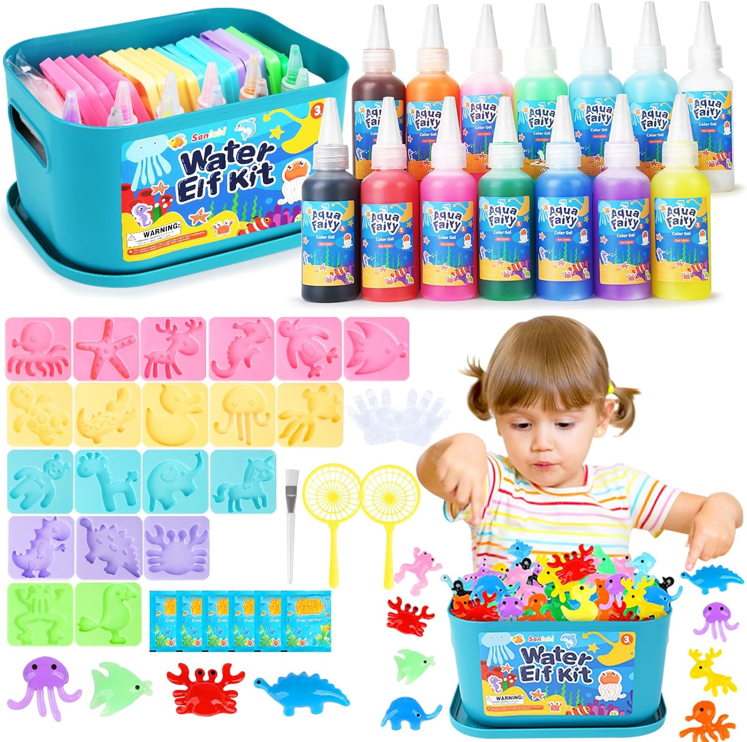 Sanlebi Aqua Fairy Zestaw Żeli Wodnych Diy Wróżki 20 Foremek 14 Żeli