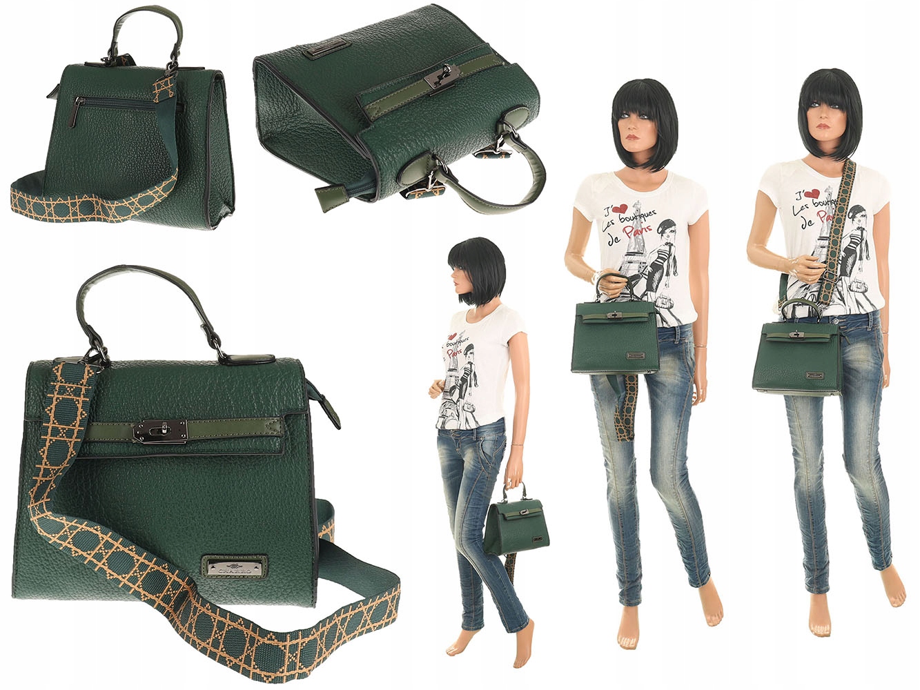 Klasyczna Elegancka Torebka Damska listonoszka 12307 Styl miejski