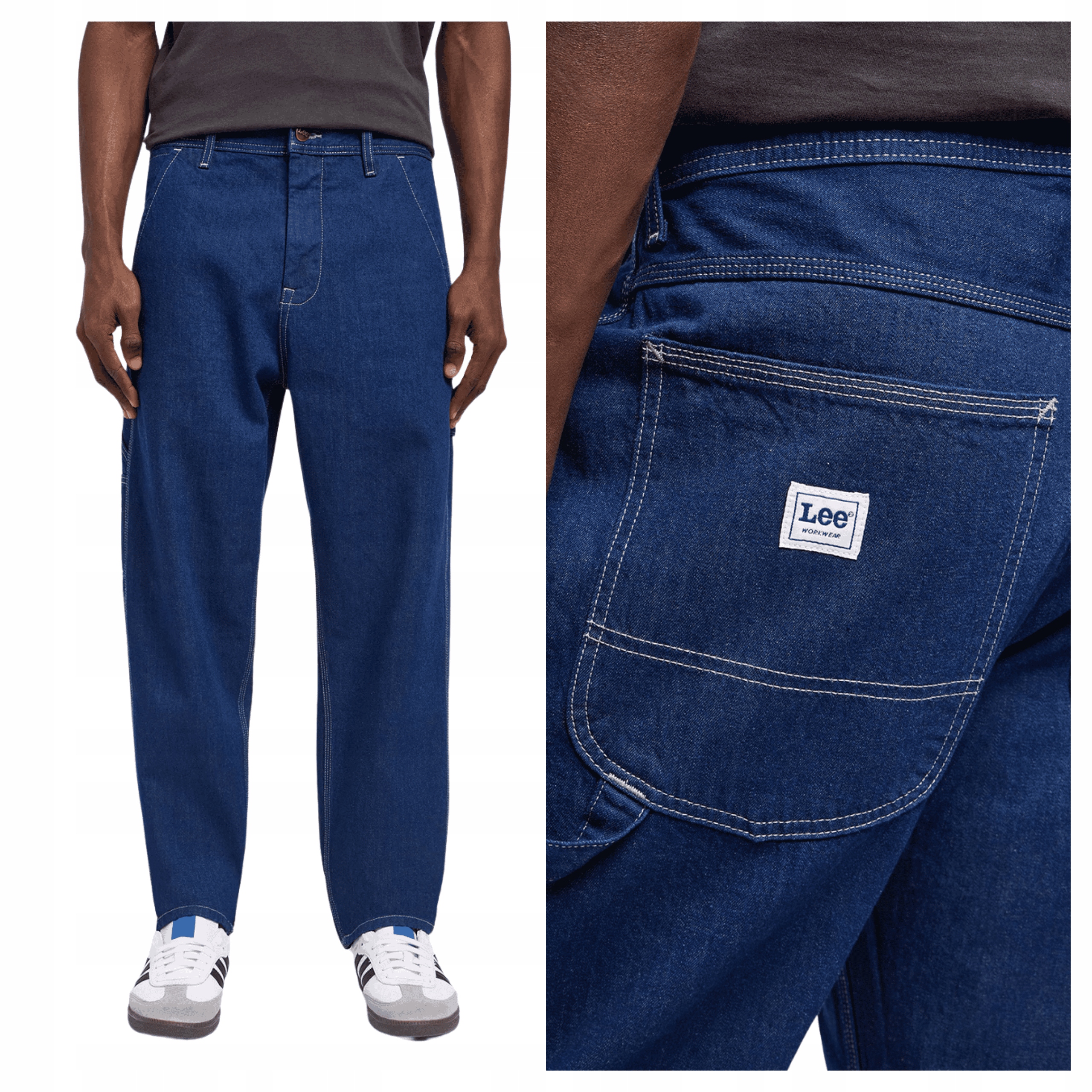 Pánské kalhoty Lee Carpenter Rinse Modré Džínové Loose Fit W36 L32