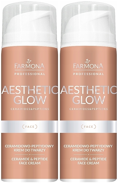 Aesthetic Glow Ceramidovo-peptidový krém na obličej 2 x 150 ml Hydratace