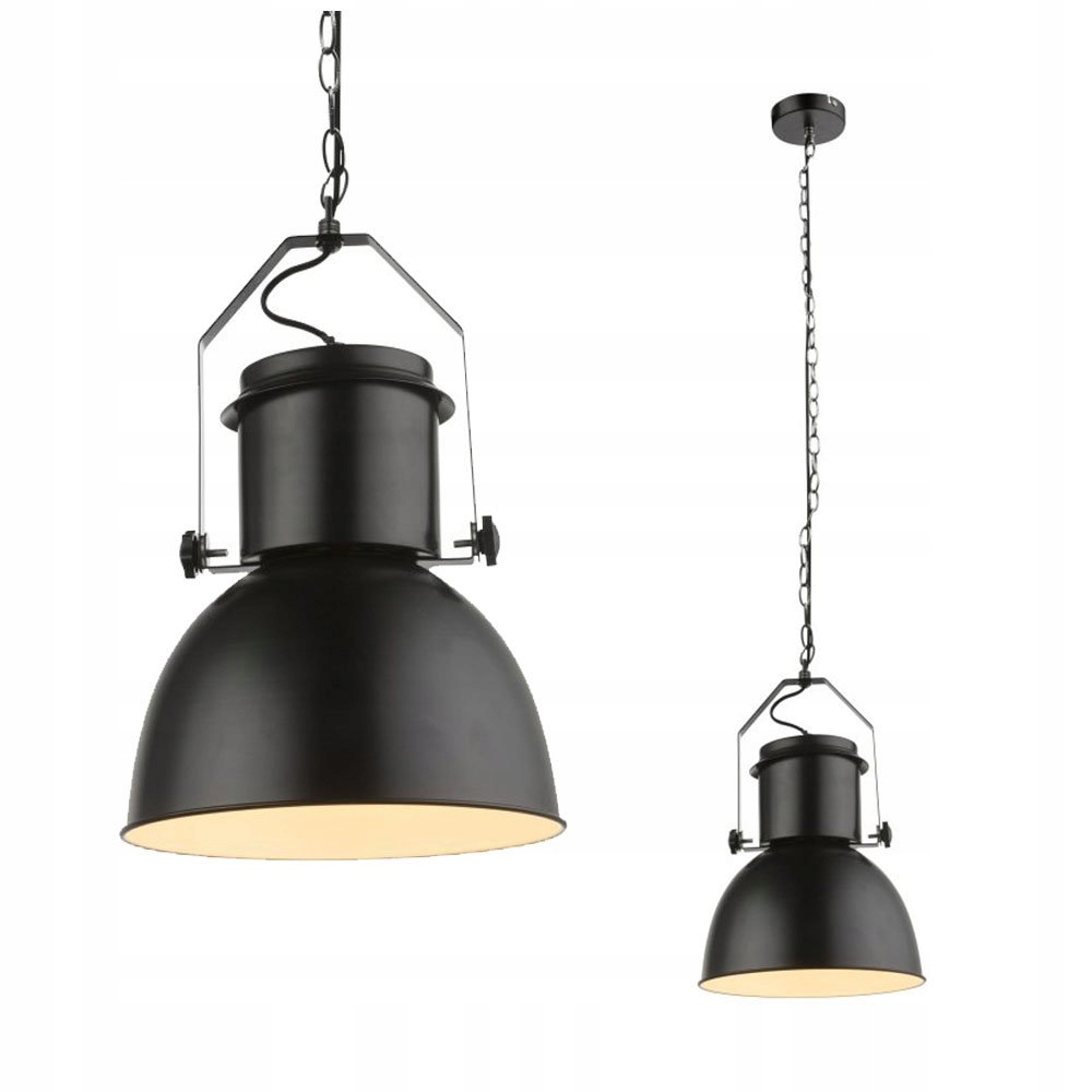 Závěsná lampa Kutum černá matná kovová textilní opletení 1xE27 40W