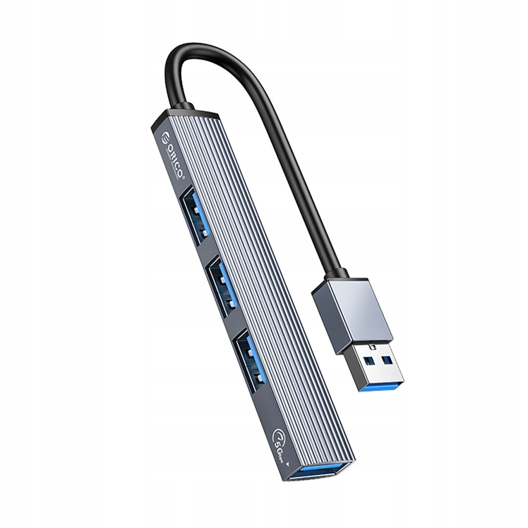 Hub Usb-a Orico AH-A13 stacja dokująca 1x Usb-a 3.0 3x Usb-a 2.0 szary