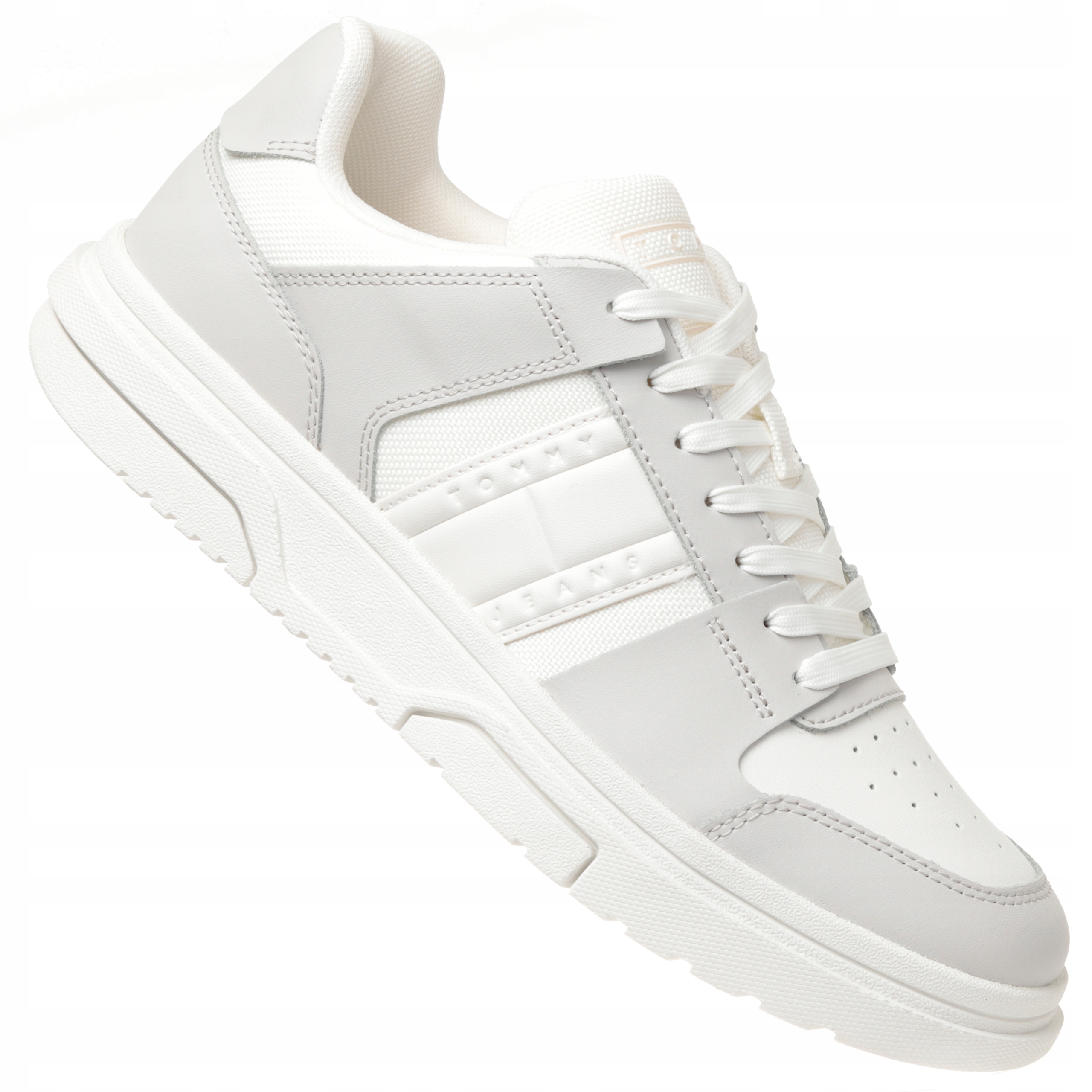 Pánské boty Tommy Hilfiger Cupsole bílé sportovní kožené tenisky 45