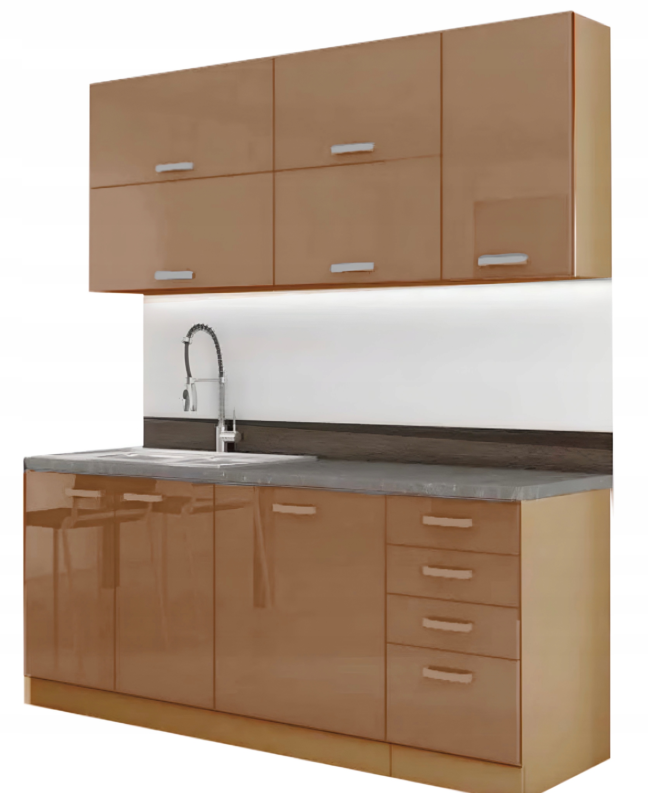 Dýha na nábytek Samolepicí Hnědá Světlá Lesk 122x500 cm Pro nábytek Dveře