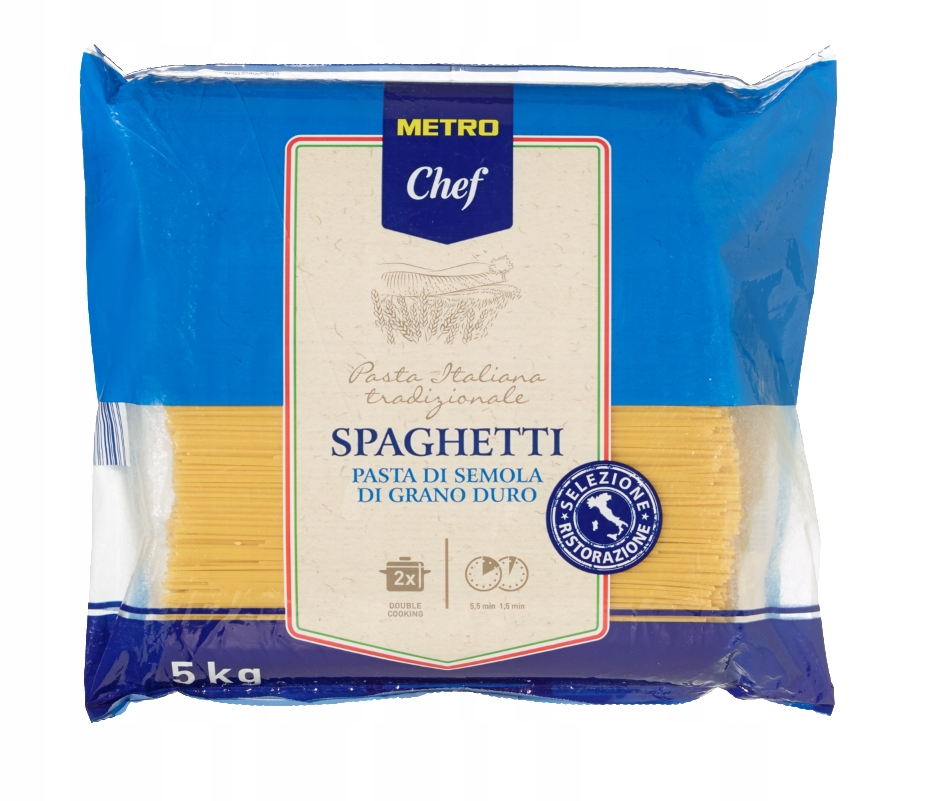 Levně Těstoviny Spaghetti 5 kg Metro Chef