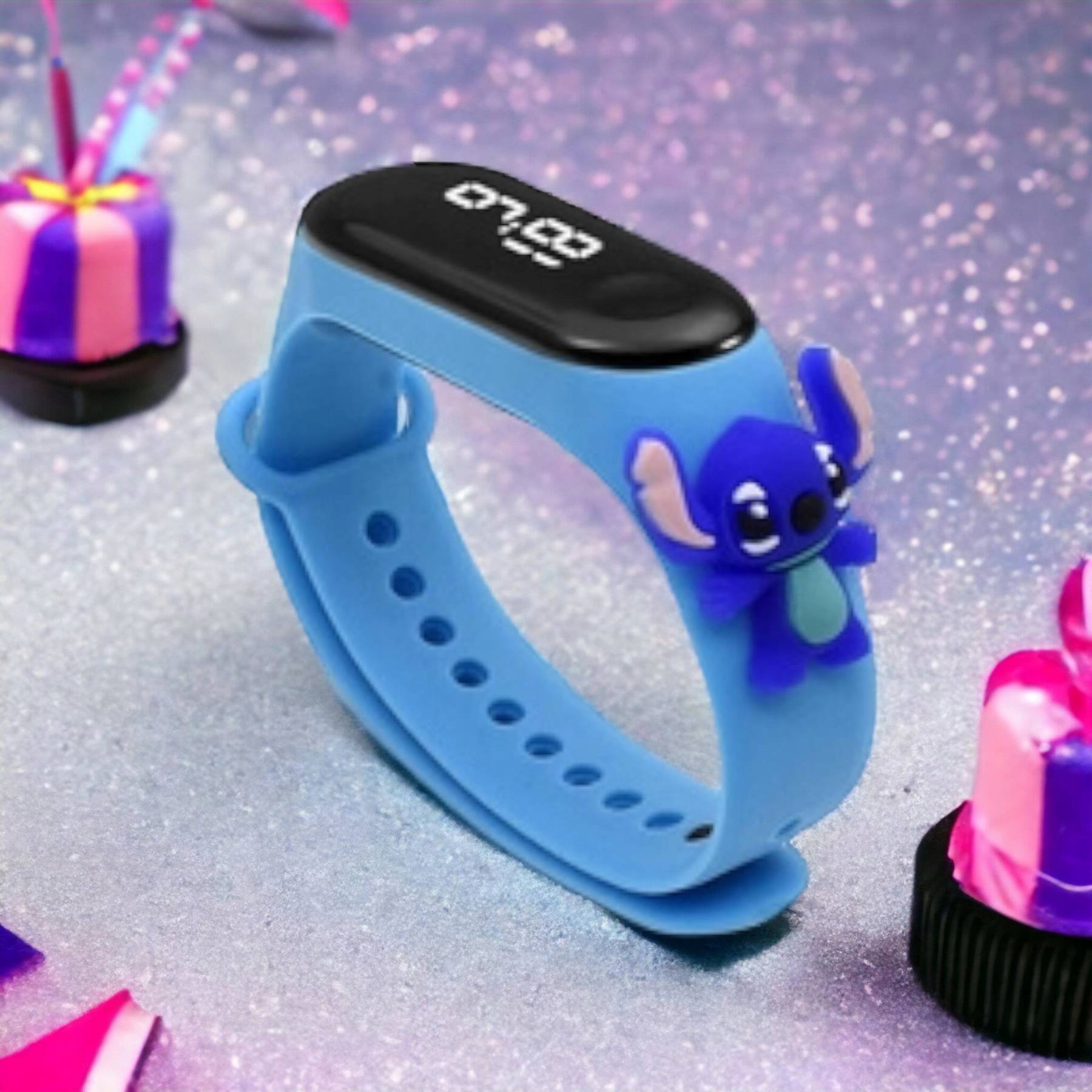 ZEGAREK smartwatch DLA DZIECI LED OPASKA STICH PREZENT Marka Inna marka