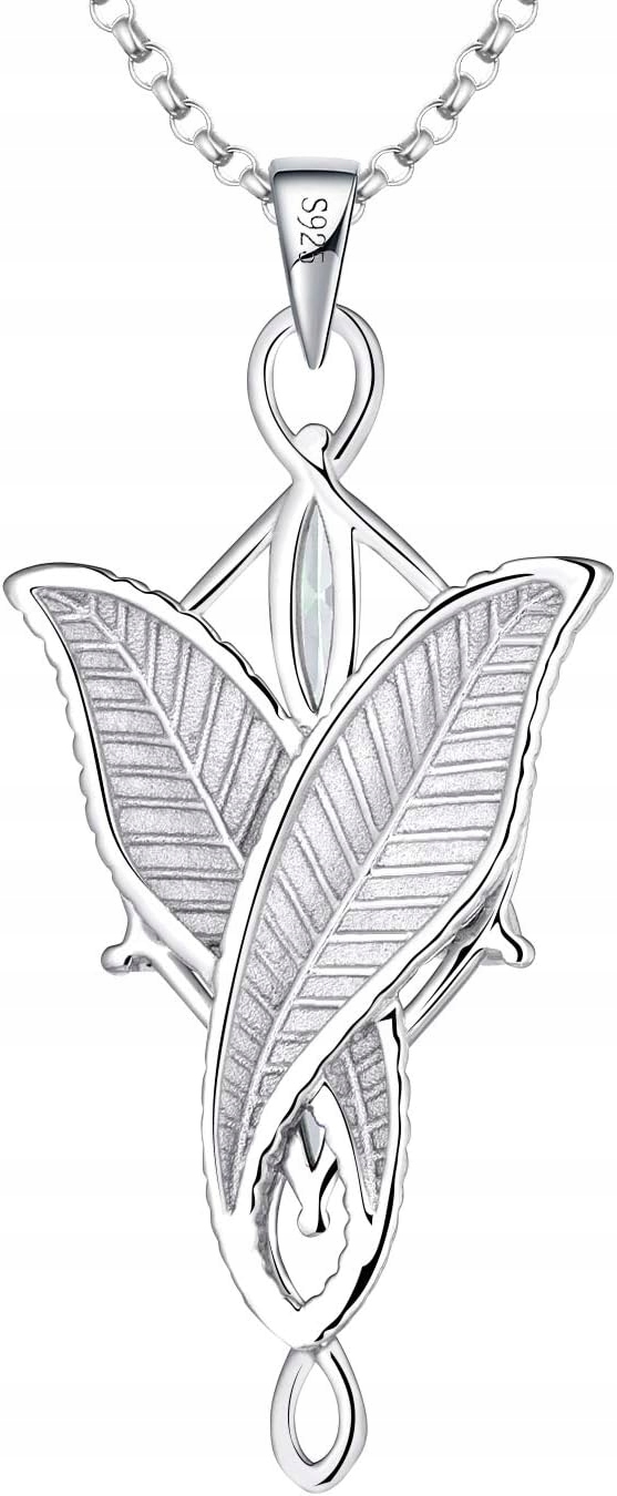 NASZYJNIK ARWENA EVENSTAR Z CYRKONIĄ ŁAŃCUSZEK DAMSKI COSPLAY SREBRO 925 Marka Inna marka