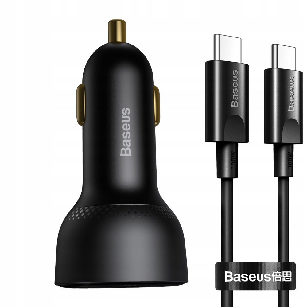 BASEUS SZYBKA ŁADOWARKA SAMOCHODOWA DO TELEFONU USB C MOCNY ZASILACZ 100W Kod producenta TZCCZX-01