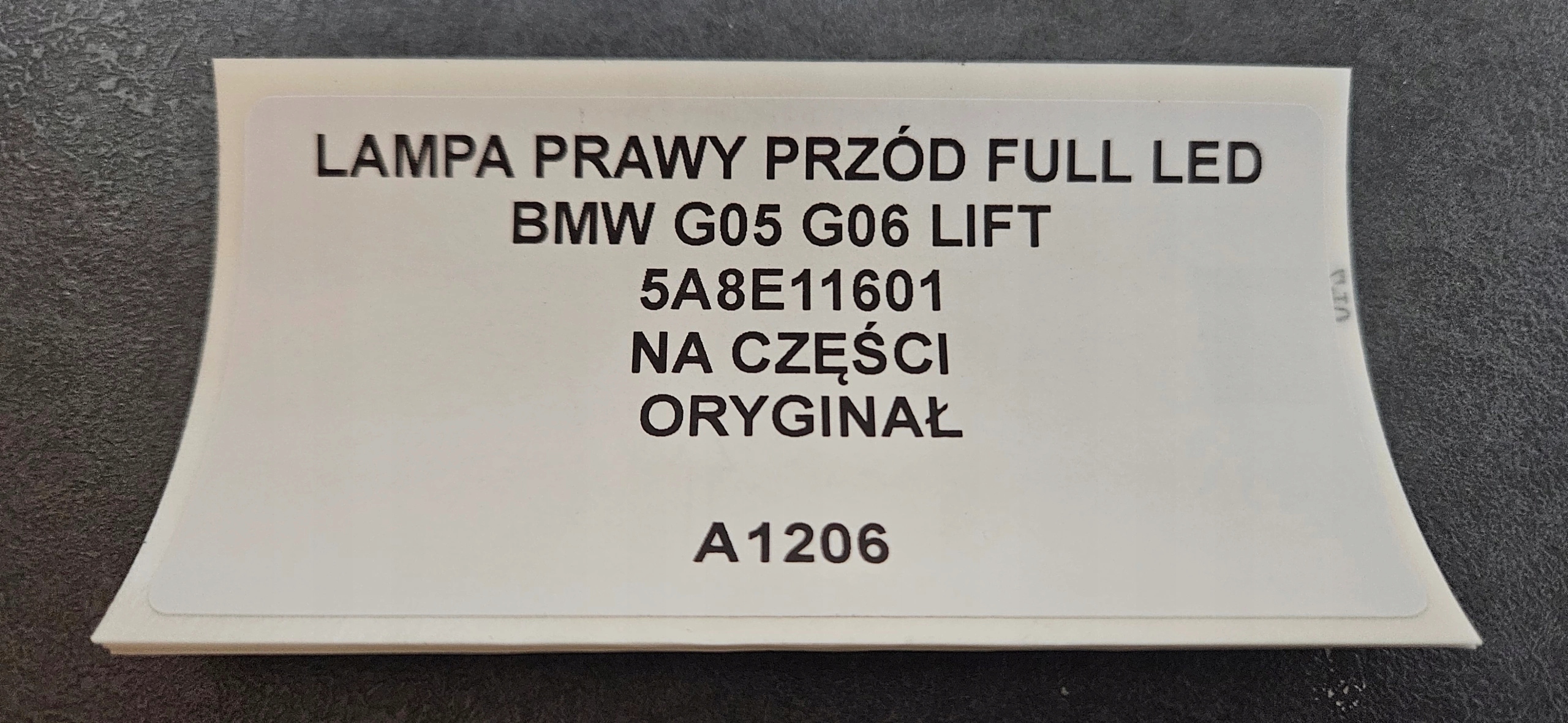 light right front FULL LED BMW G05 G06 LIFT original 5A8E11601