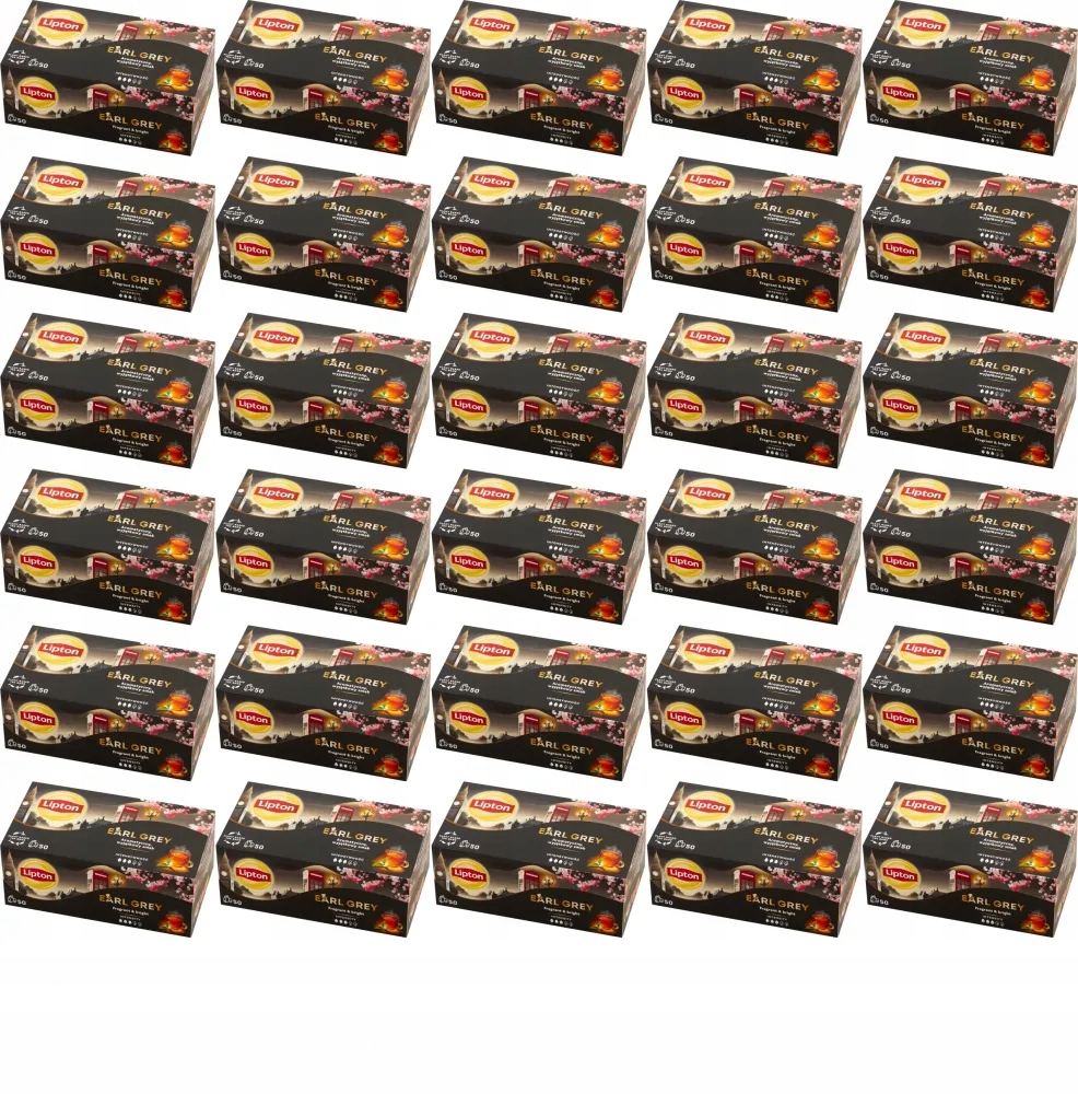Lipton Earl Grey Herbata czarna 50 torebek x32