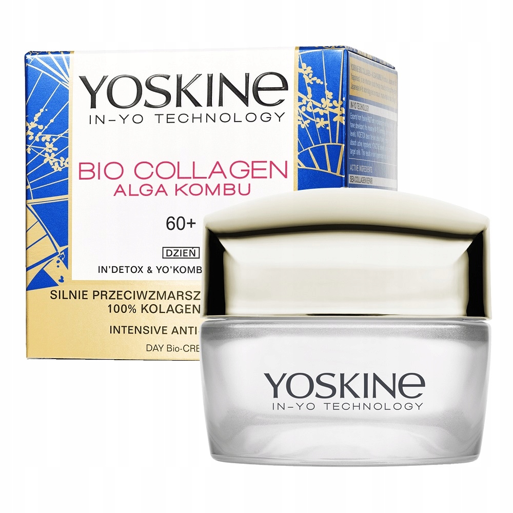 Přírodní bio kolagenový denní krém na obličej 60+ s kolagenem Yoskine 50 ml