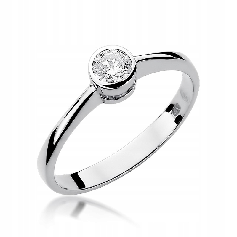 

Pierścionek Brylant 0,25 Ct Białe Złoto 585 Grawer