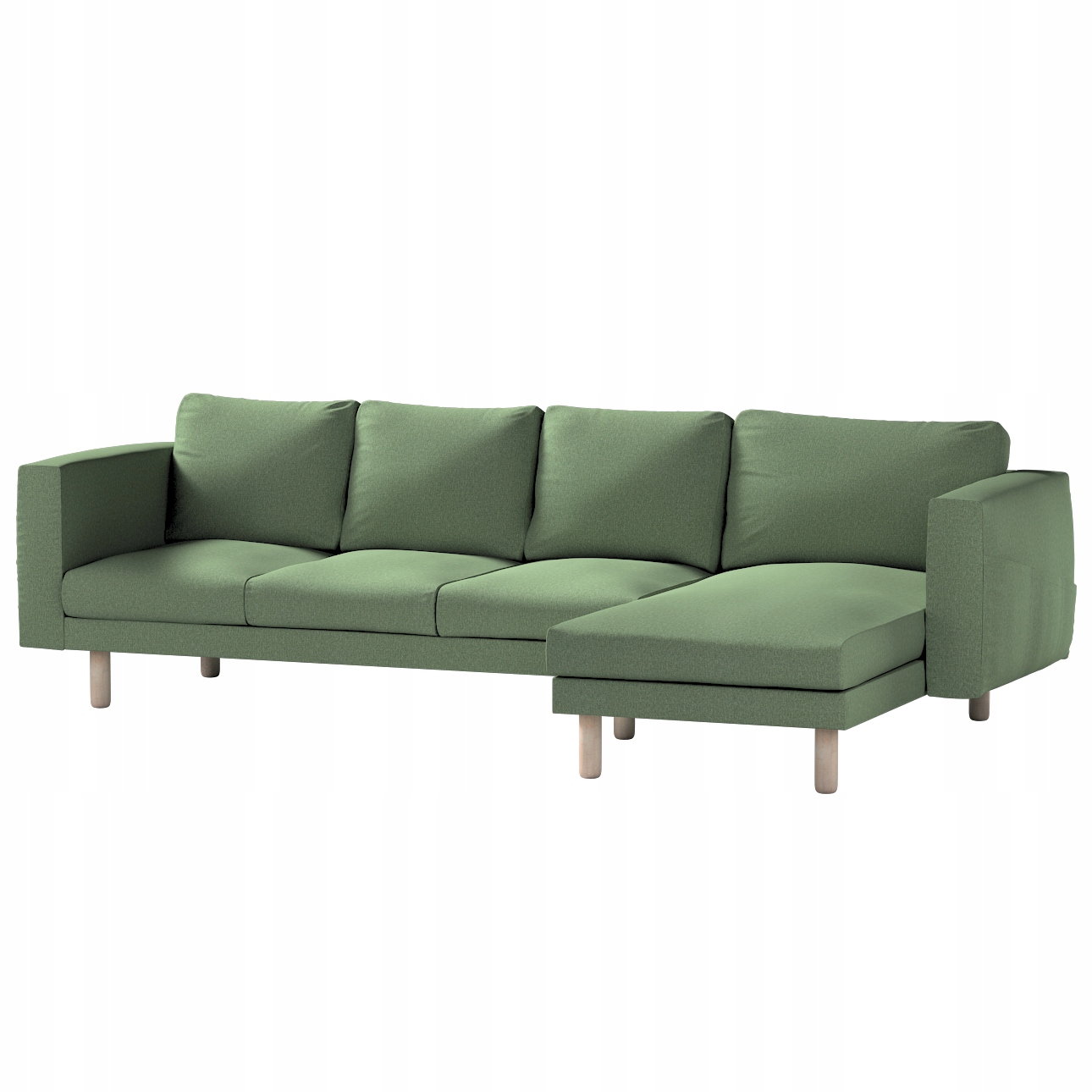 Dekoria potah na pohovku Norsborg pro 4 osoby s lenoškou Ikea, zelený