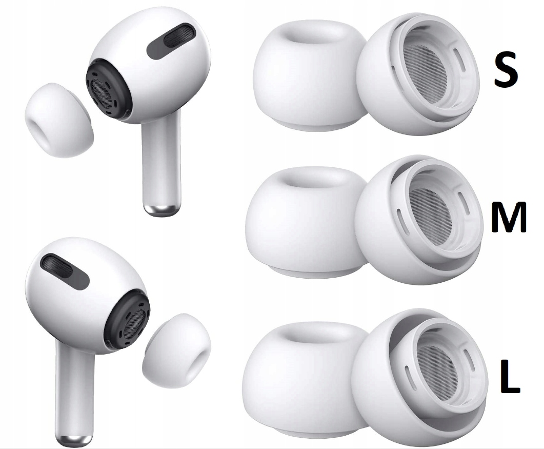 

Gumki Nakładki Douszne Do Airpods Pro S M L Jakość