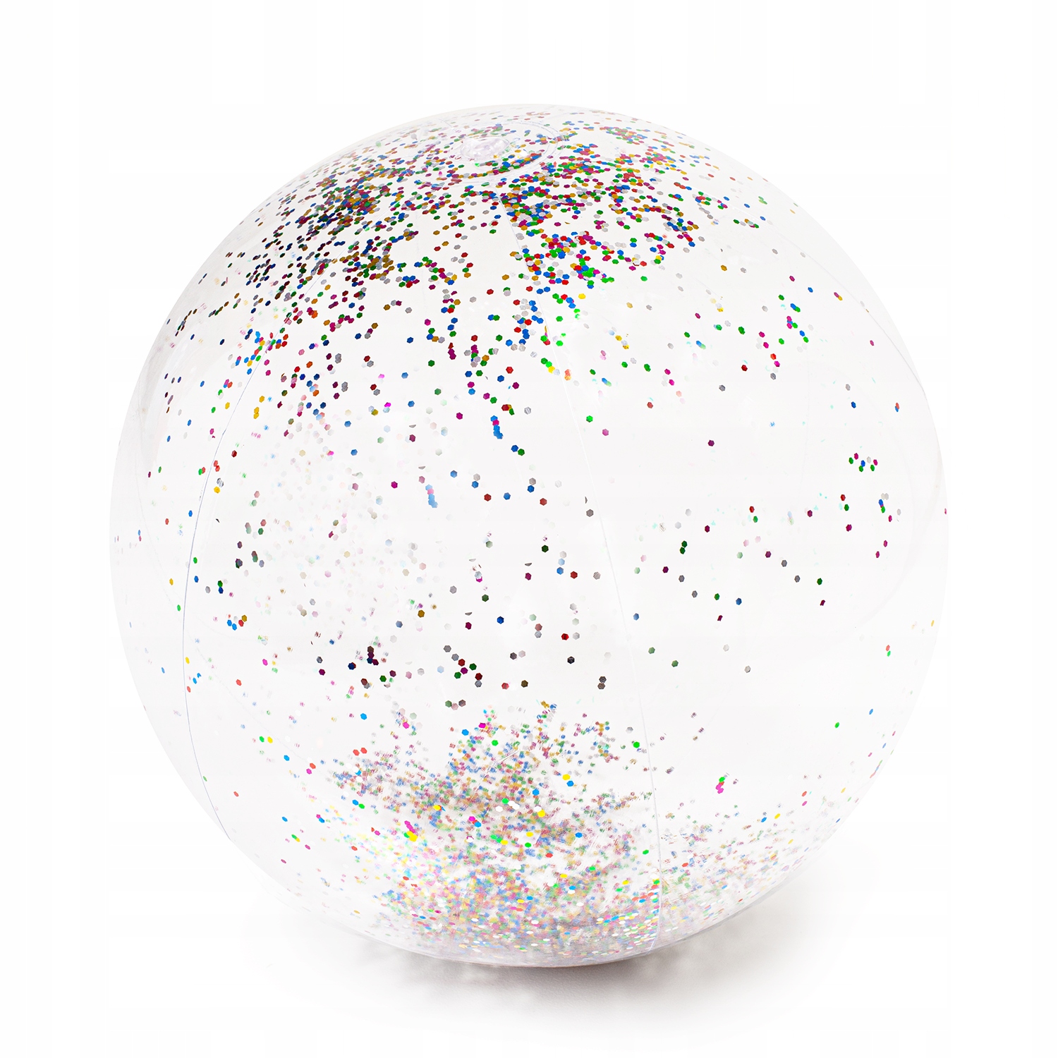 PIŁKA DMUCHANA PLAŻOWA DUŻA DO WODY DLA DZIECI RODZINNA Z CEKINAMI 60CM Kod producenta PPL02 PIŁKA PLAŻOWA CEKINOWA 60CM MULTIKOLOR