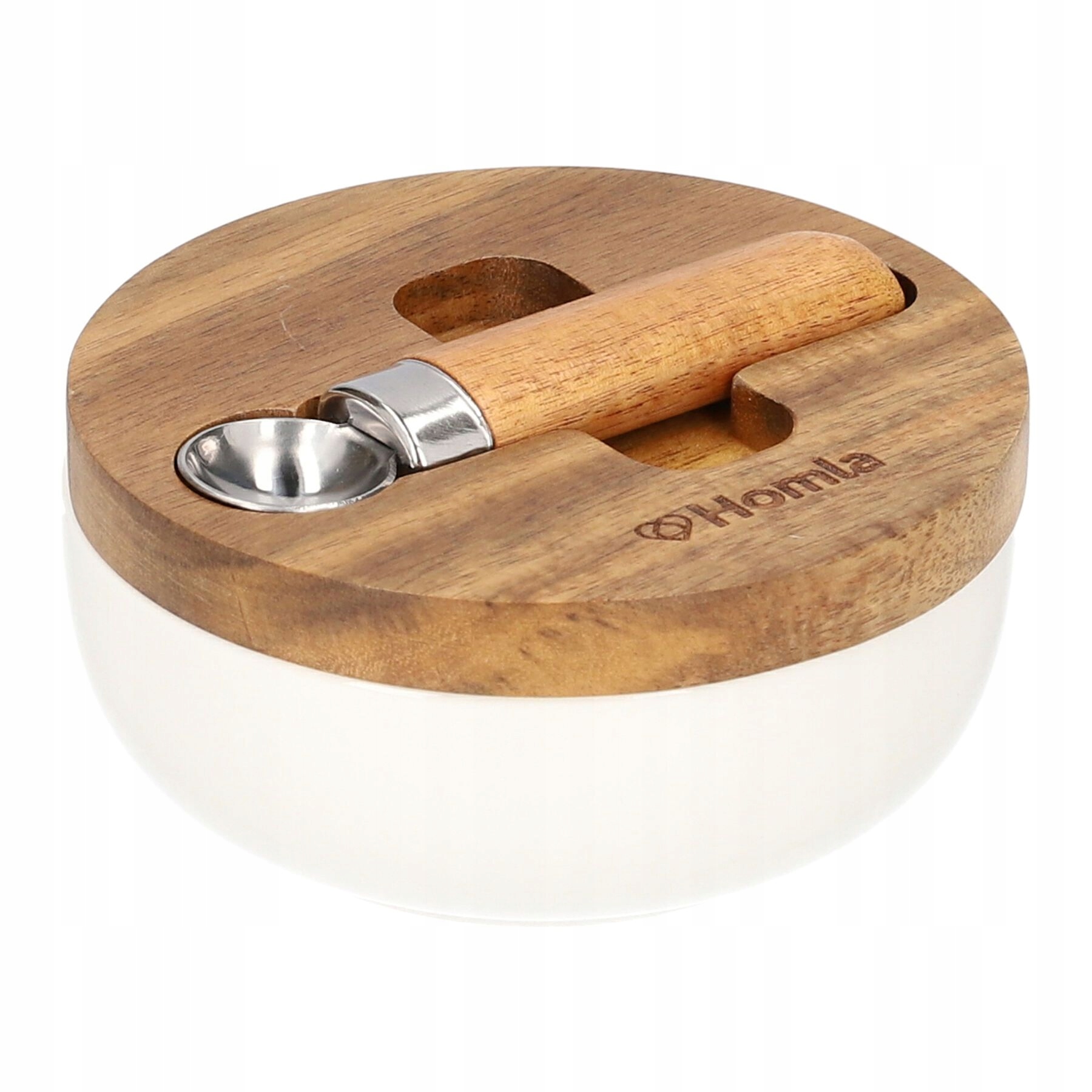 

Biała Cukiernica Homla łyżeczka drewno porcelana