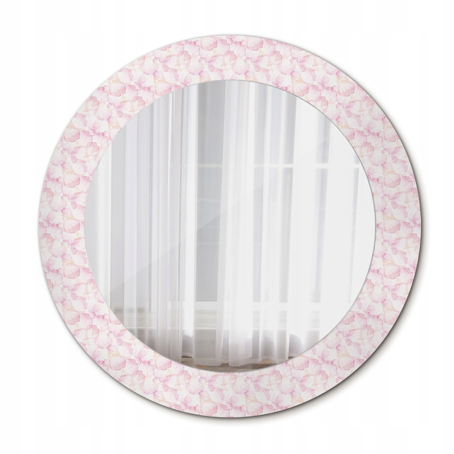 Okrúhle kúpeľňové zrkadlo Kvety 60 cm