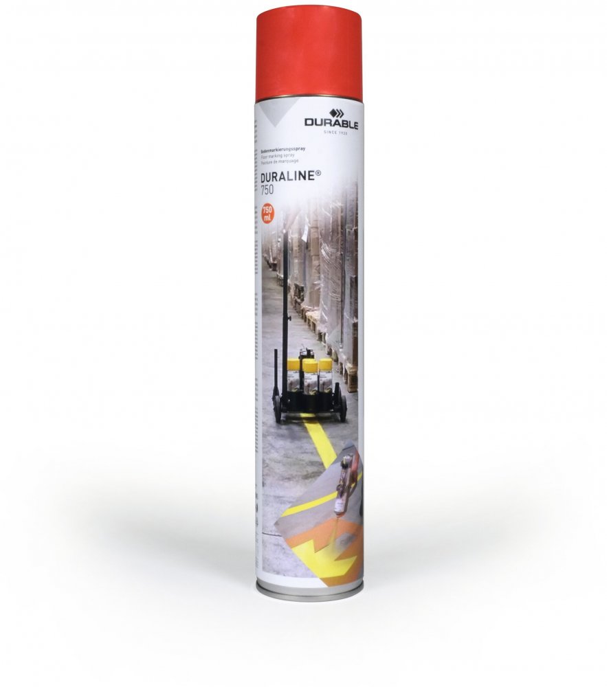 Barva na malování linií značek podlah sprej 750 ml červená Durable