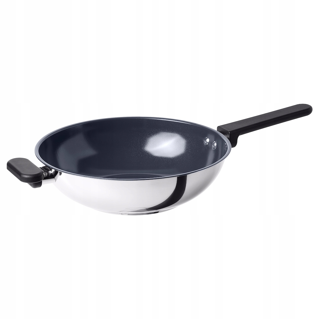 GŁĘBOKA PATELNIA WOK Z RĄCZKĄ IKEA MIDDAGSMAT NIEPRZYWIERAJĄCA 28 cm