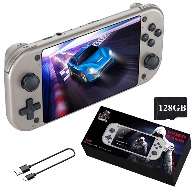 Przenośna Konsola M17 Emulator Wideo 30000 Gier 128GB Ekran 4.3" Bateria