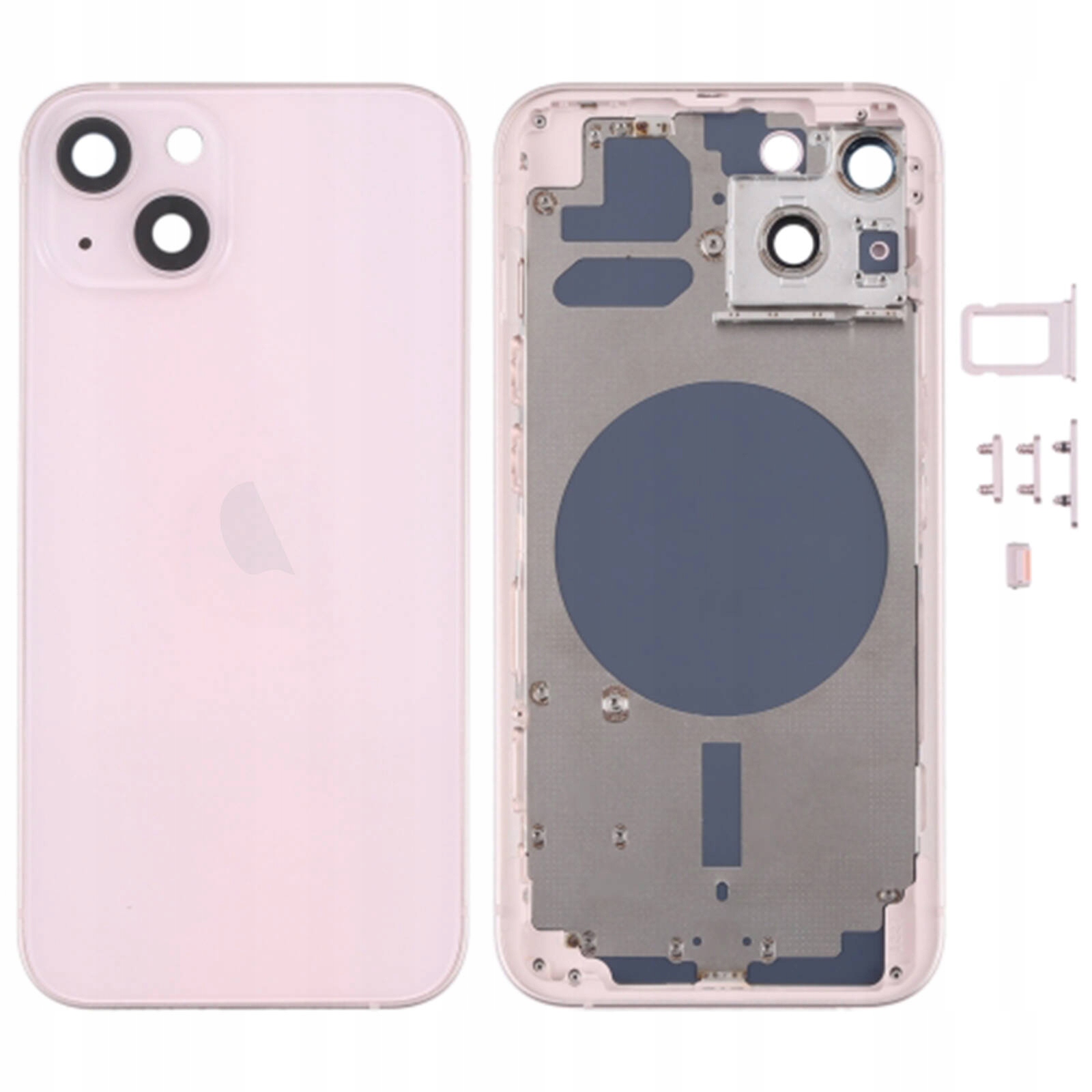 Korpus do iPhone 13 Obudowa Ramka Przyciski MagSafe Tył Różowy