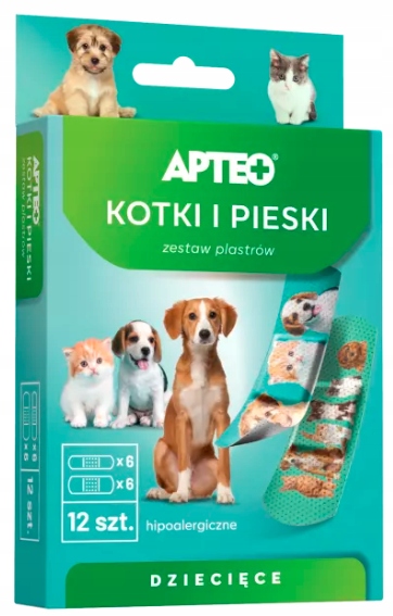 

Zestaw Plastrów dla dzieci pieski i kotki Apteo