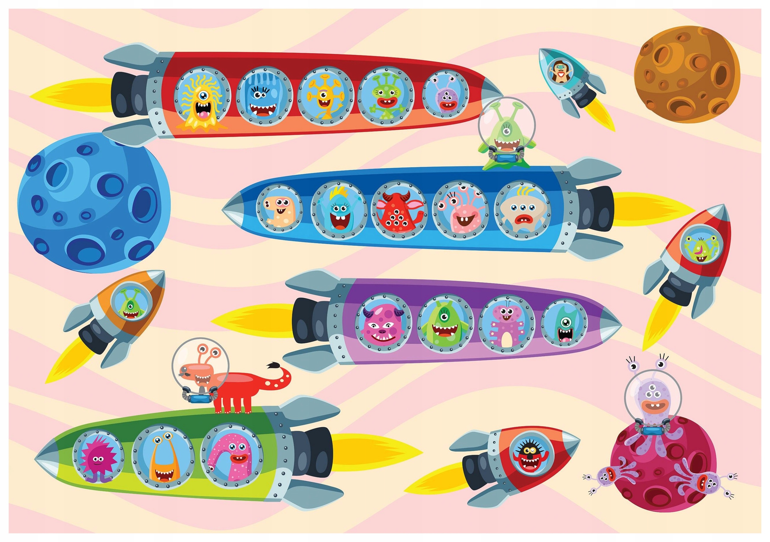 Fototapeta Vesmír Rakety dobrodružství a planetární přátelé 254x184 lepidlo