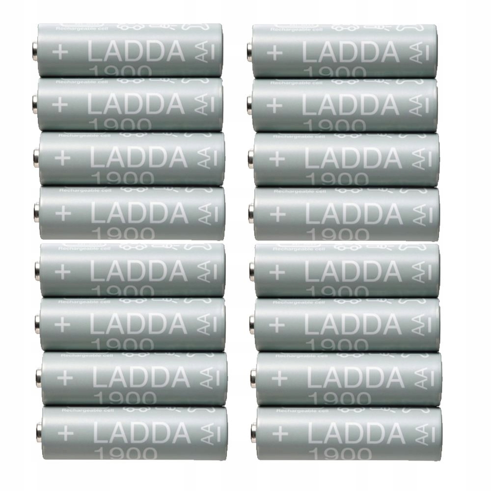nabíjecí baterie tužkové baterie Ikea Ladda Aa R6 1900mAH 16 ks