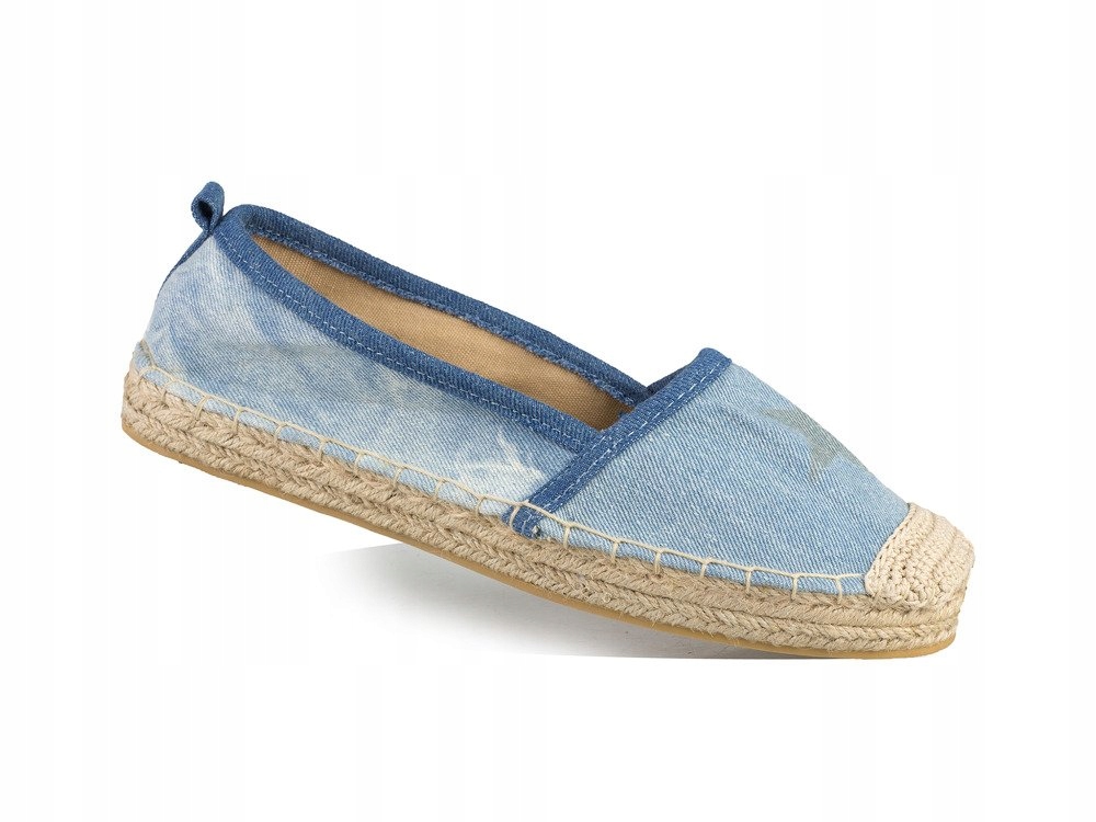 

Niebieskie Espadryle Damskie Buty Mango Wsuwane 40