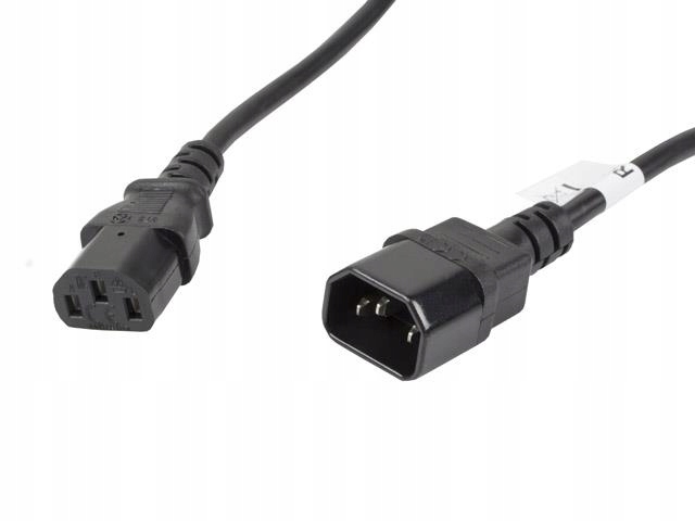 Lanberg Przedłużacz Iec 320 C13 C14 5M Vde Do Zasilania Komputera I Sprzętu