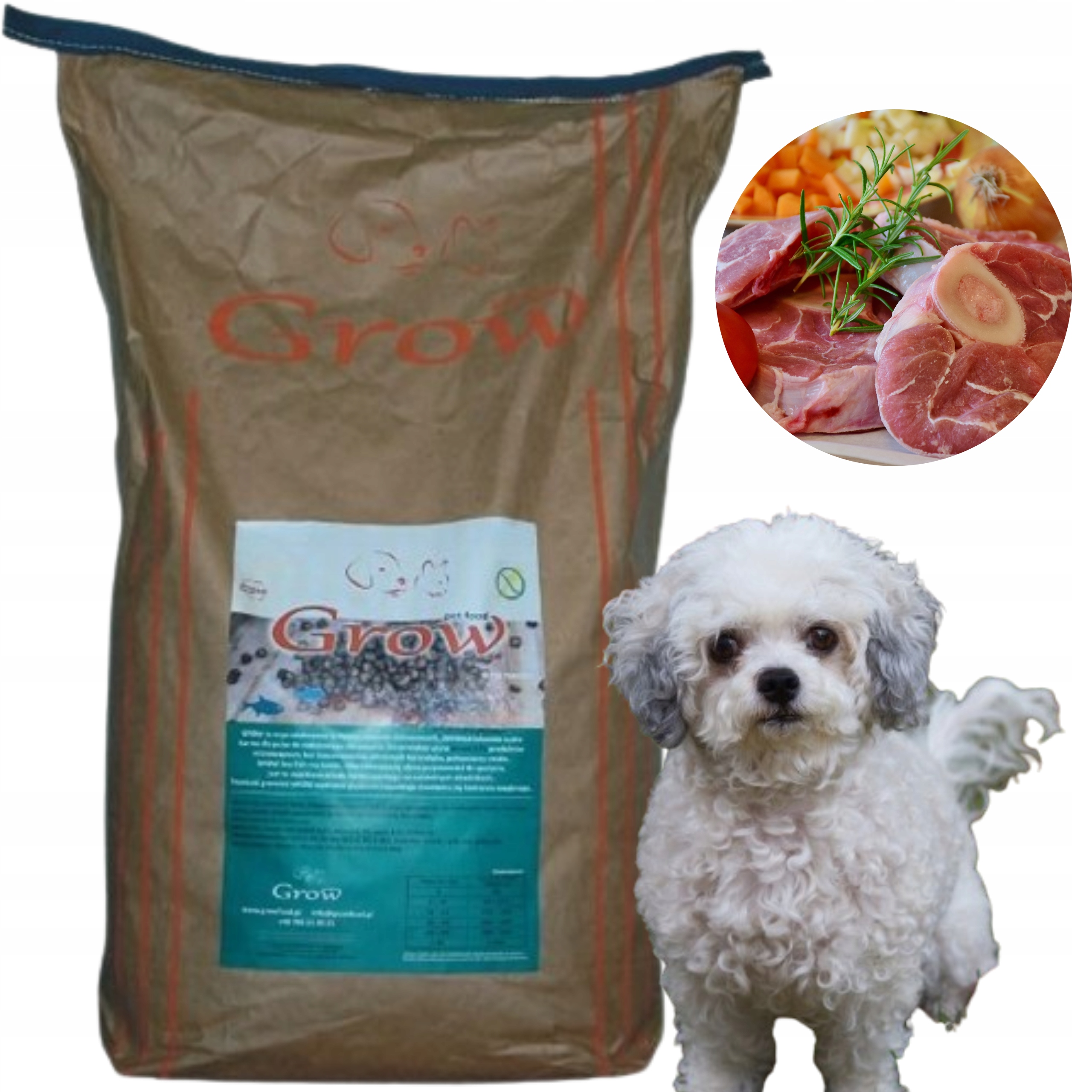 Levně Grow Kachna s Rybou Junior S/m Bezlepkové Suché Krmivo Pro Štěňata 14 kg