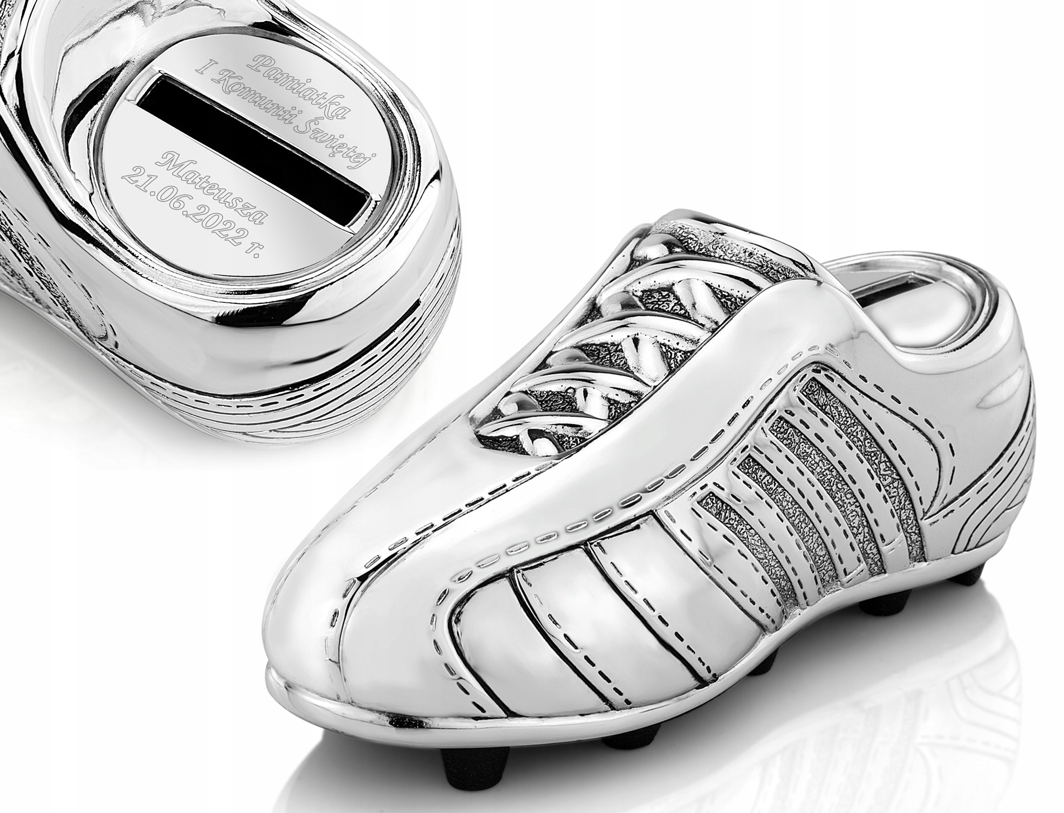 

Skarbonka But posrebrzana Komunia Roczek Grawer