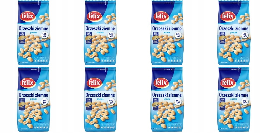 Levně 8 x 380 g Felix Arašídy pražené bez soli