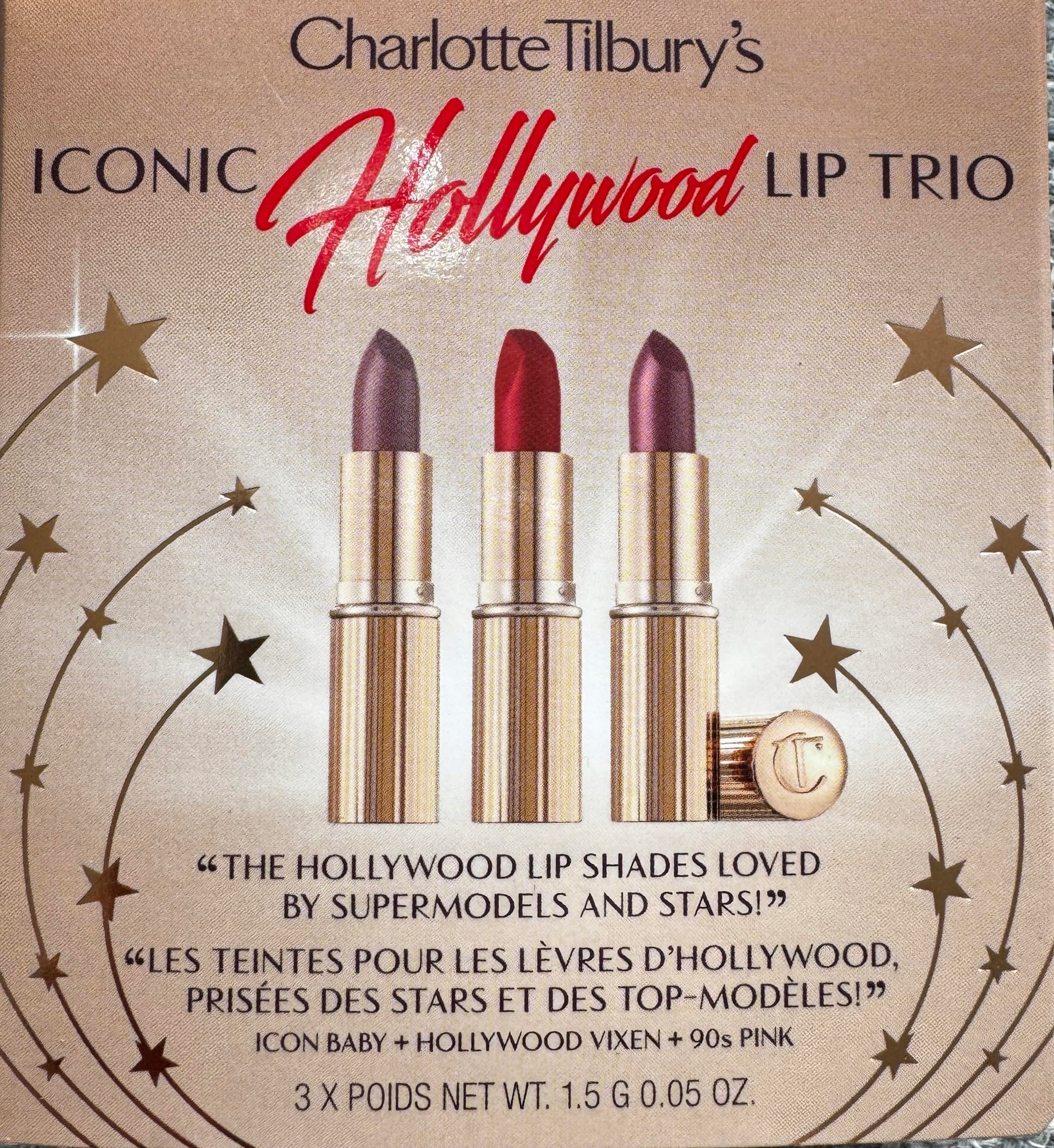 Charlotte Tilbury x 3 pomadka Iconic Hollywood Lip trio 1.5g