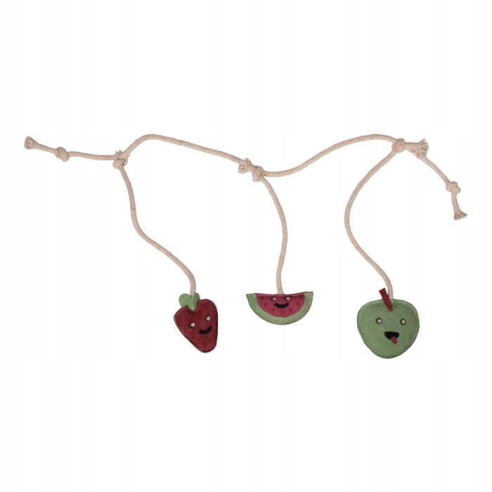Hračka pro koně Hkm Fruits do boxu na nudu, ovoce na provázku