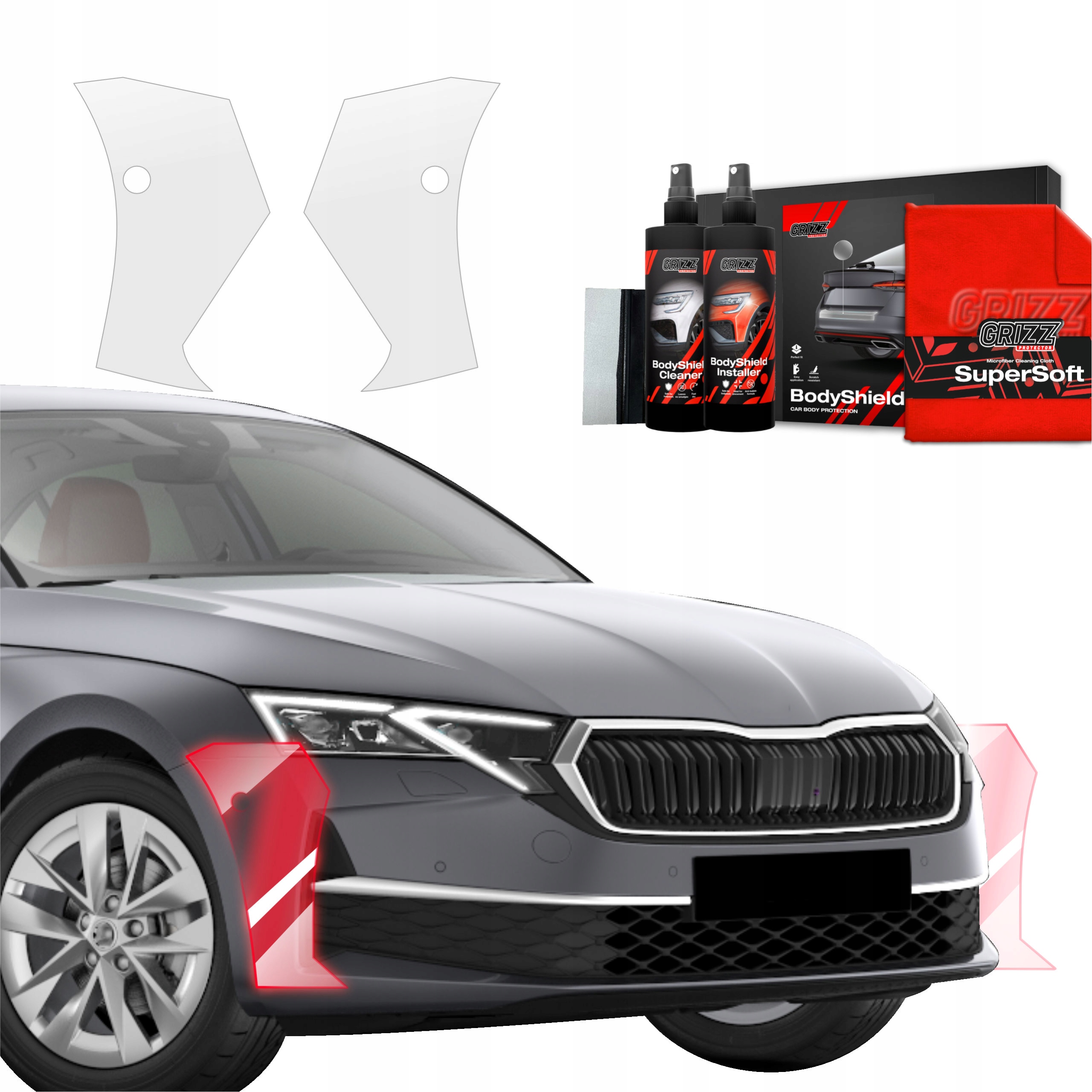 2v1 Fólie na nárazník Ppf pro Škoda Octavia 4 Hatchback (2024-2025)
