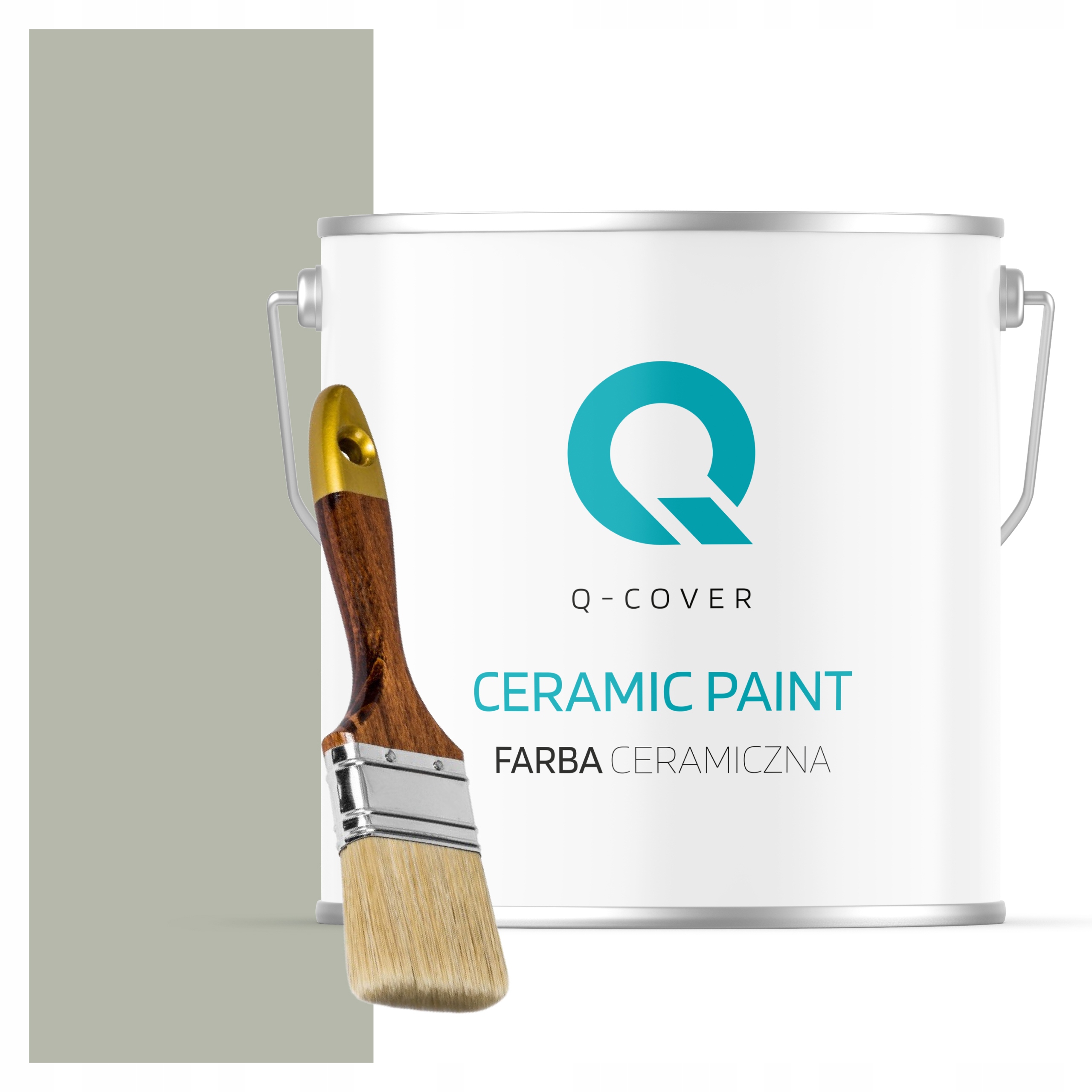 Keramická Farba Na Stenu Khaki H1747 5L Mat Poľský Výrobca Štetec