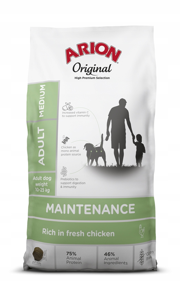 Levně Arion Original Maintenance Dospělé Střední Kuře 12 kg 3 kg Dárek
