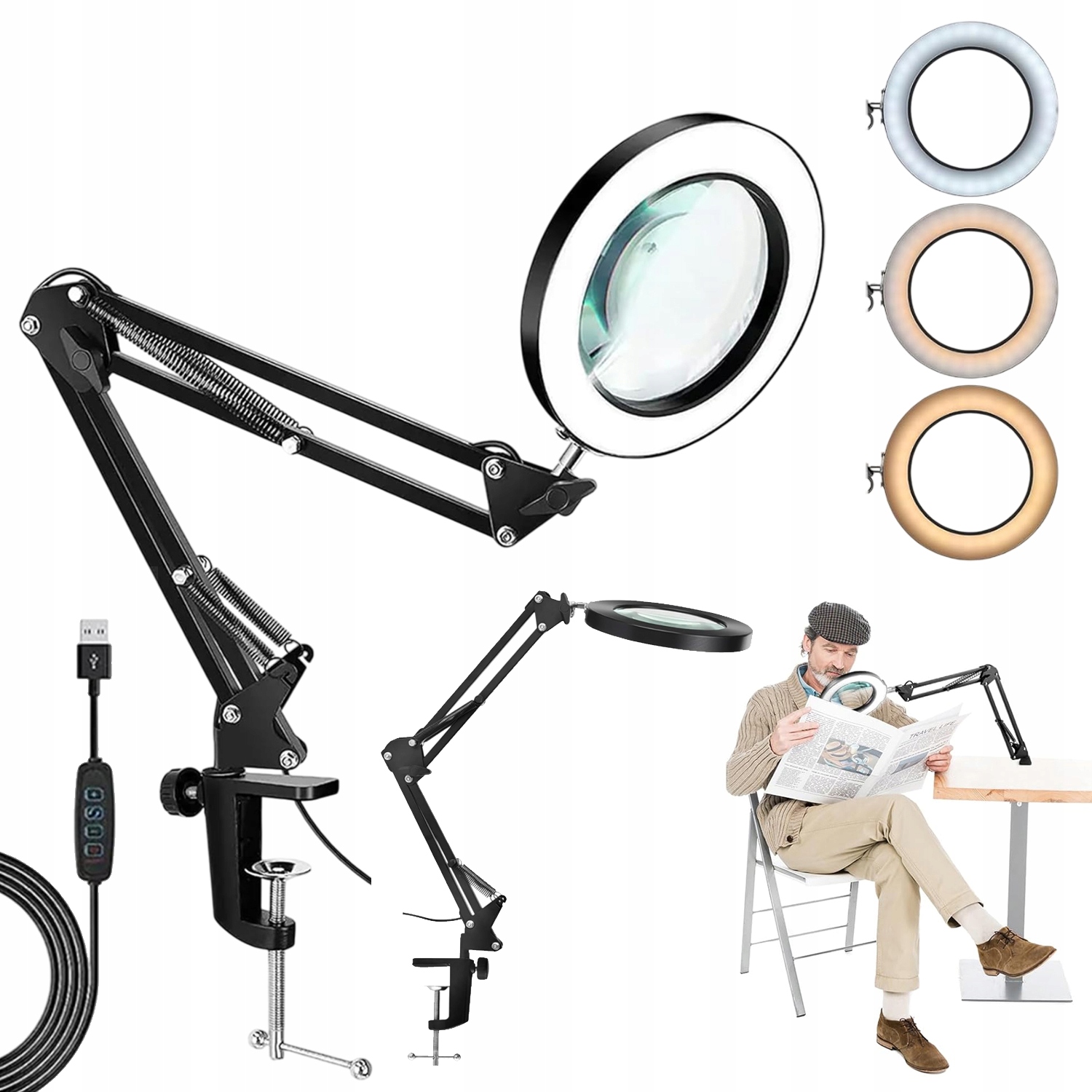 Led Lupa Pro Kosmetické Líčení, Ruční Práce, Čtení A Šití