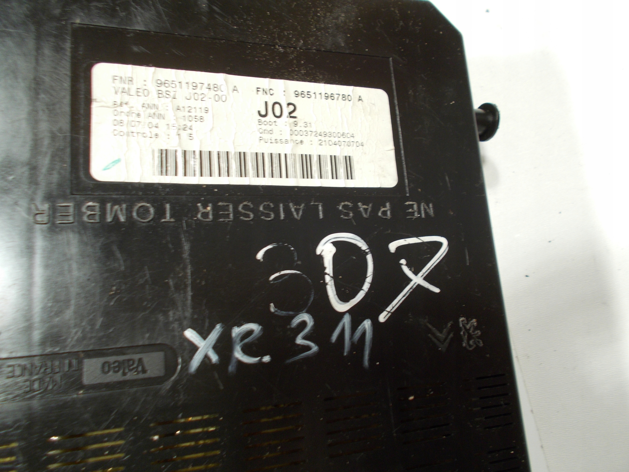 computer Montaggio STARTOWY IMMO 307 2.0 HDI 5WS40104C-T 9651942480