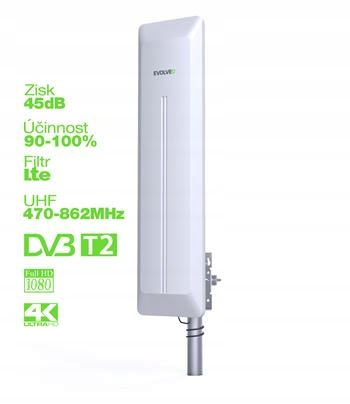 Evolveo Hdo, aktivní venkovní DVB-T/T2 anténa, 45dB
