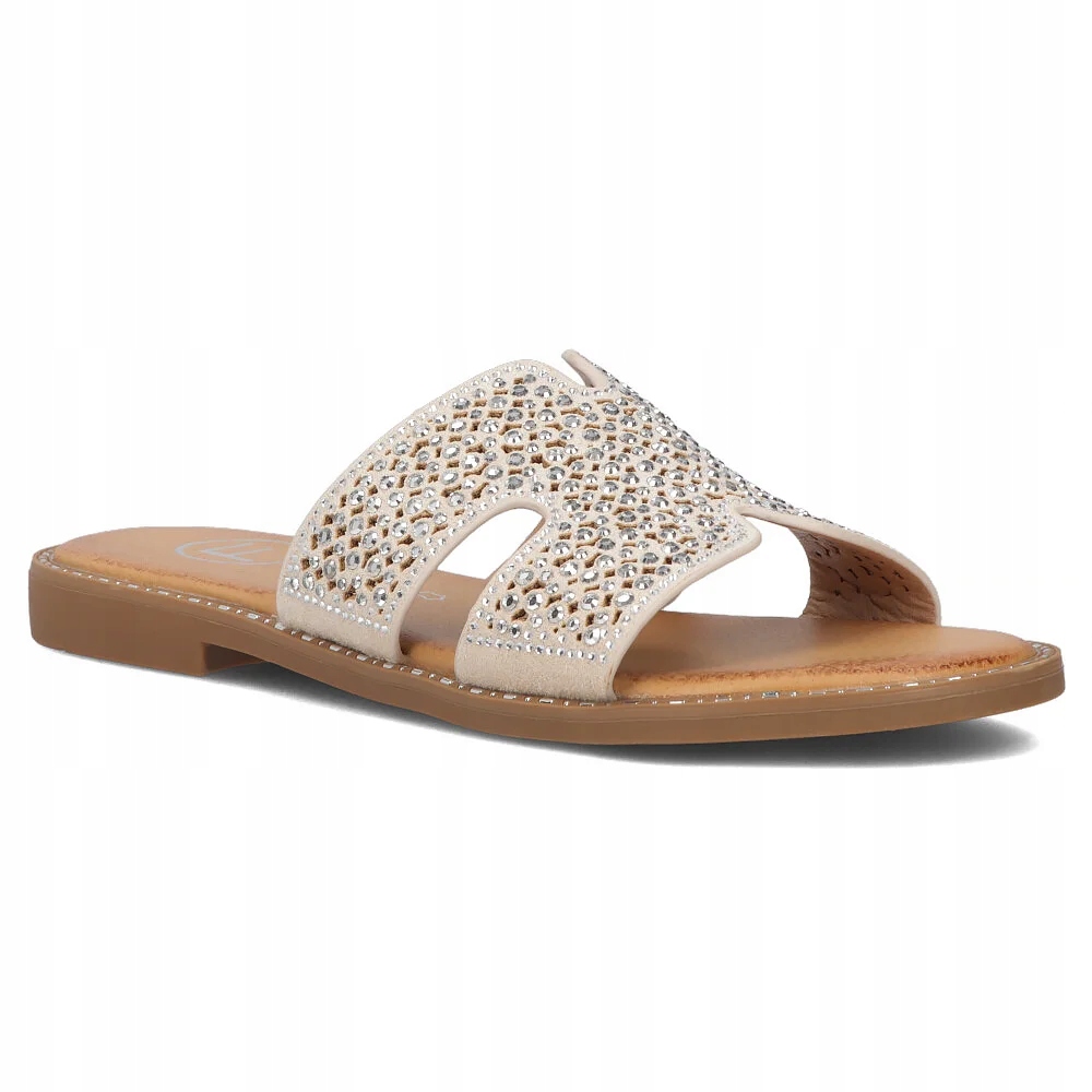 Klapki damskie płaskie wkładka skóra Filippo lekkie buty letnie r.37