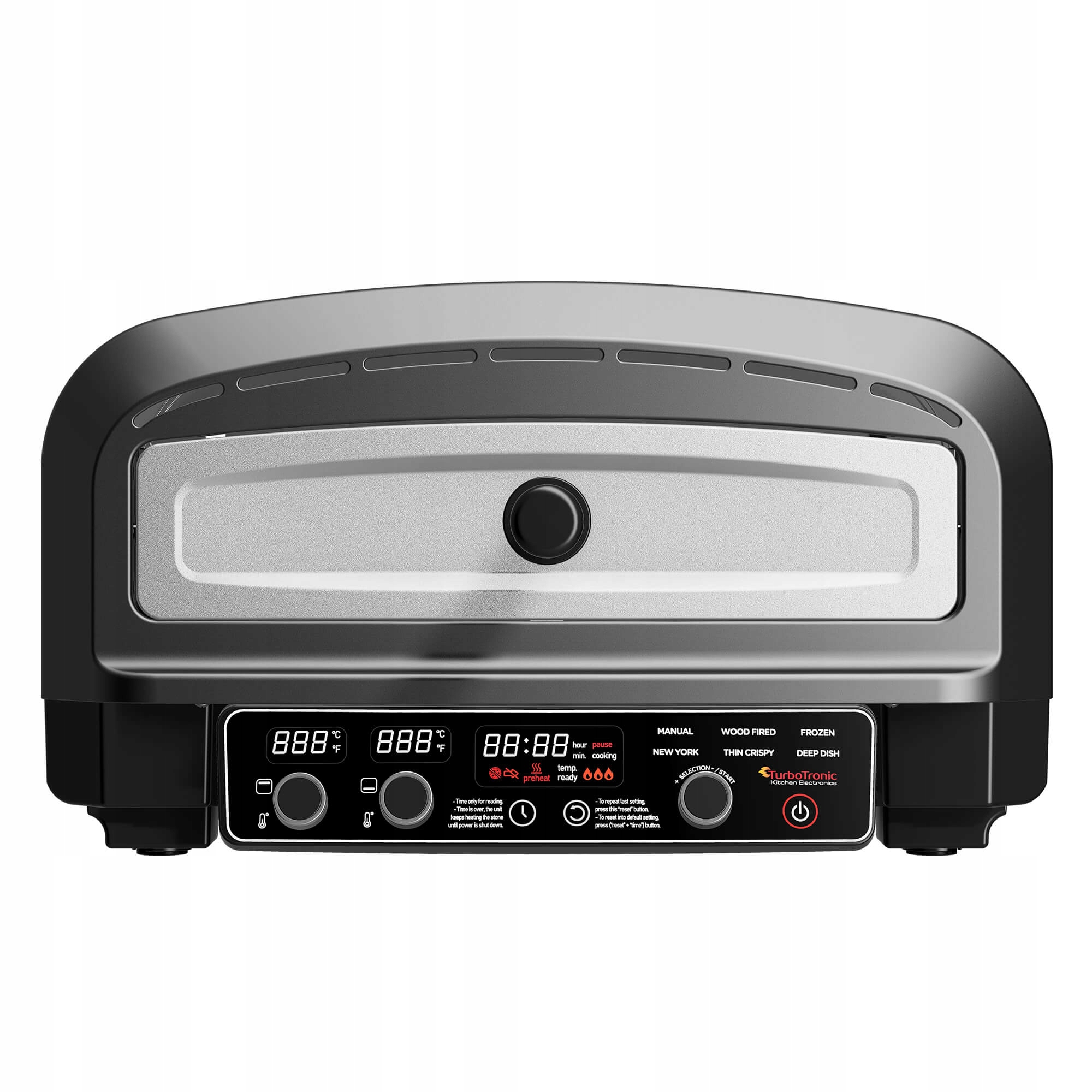 PIEC DO PIZZY ⌀37 MINI PIEKARNIK 450°C PIZZA 2200W ELEKTRONICZNE STEROWANIE Model TT-PO14