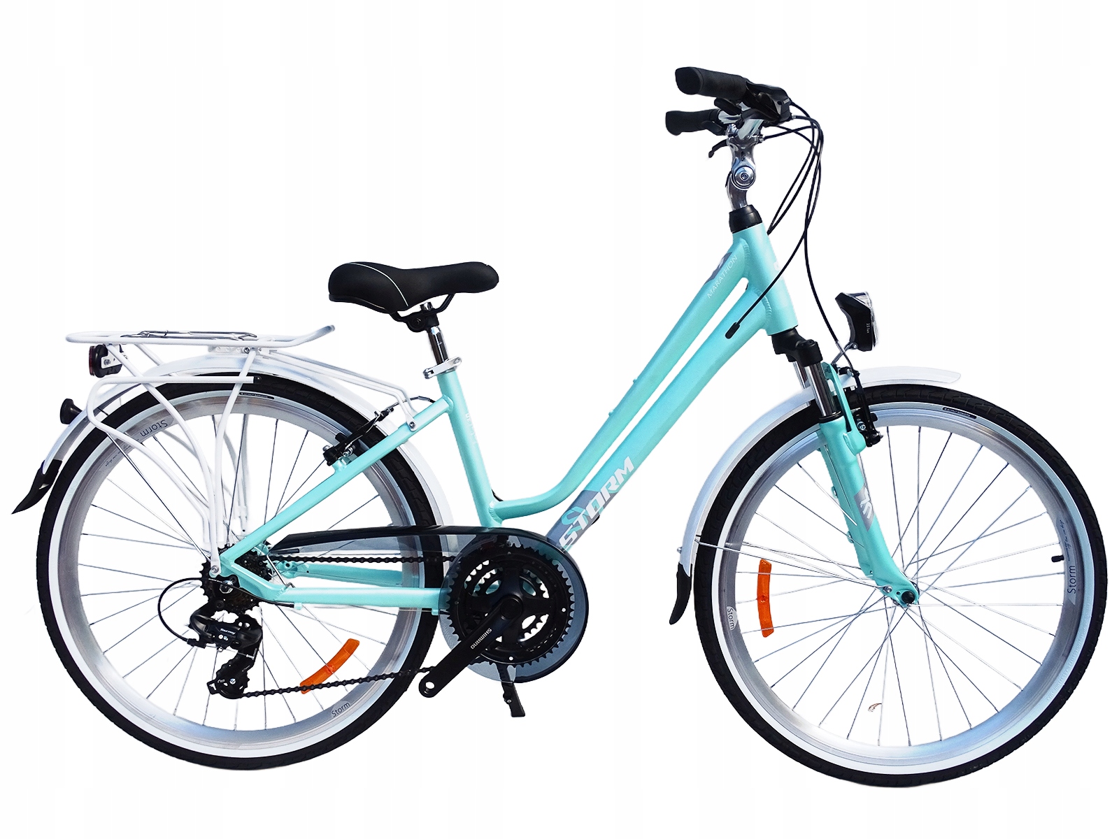 Rower Storm Marathon 1.0 26 Aluminiowy Turkusowy Mat Amortyzowany