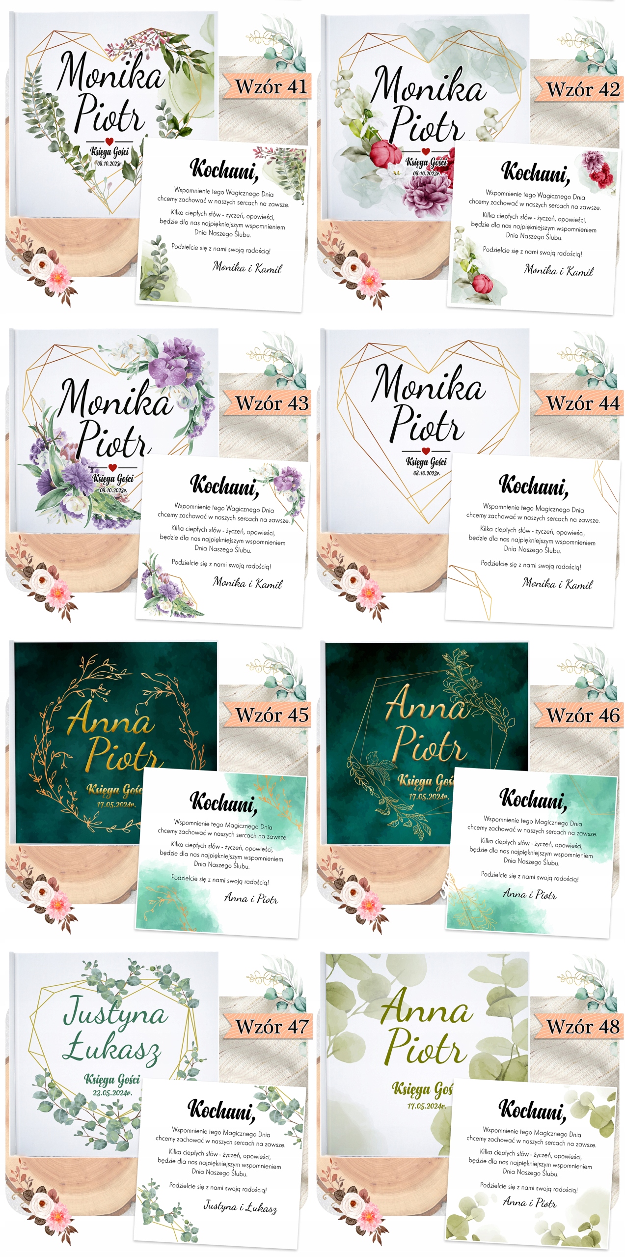 KSIĘGA GOŚCI NA ŚLUB WESELE KWADRAT ANKIETY MIX Płeć uniseks