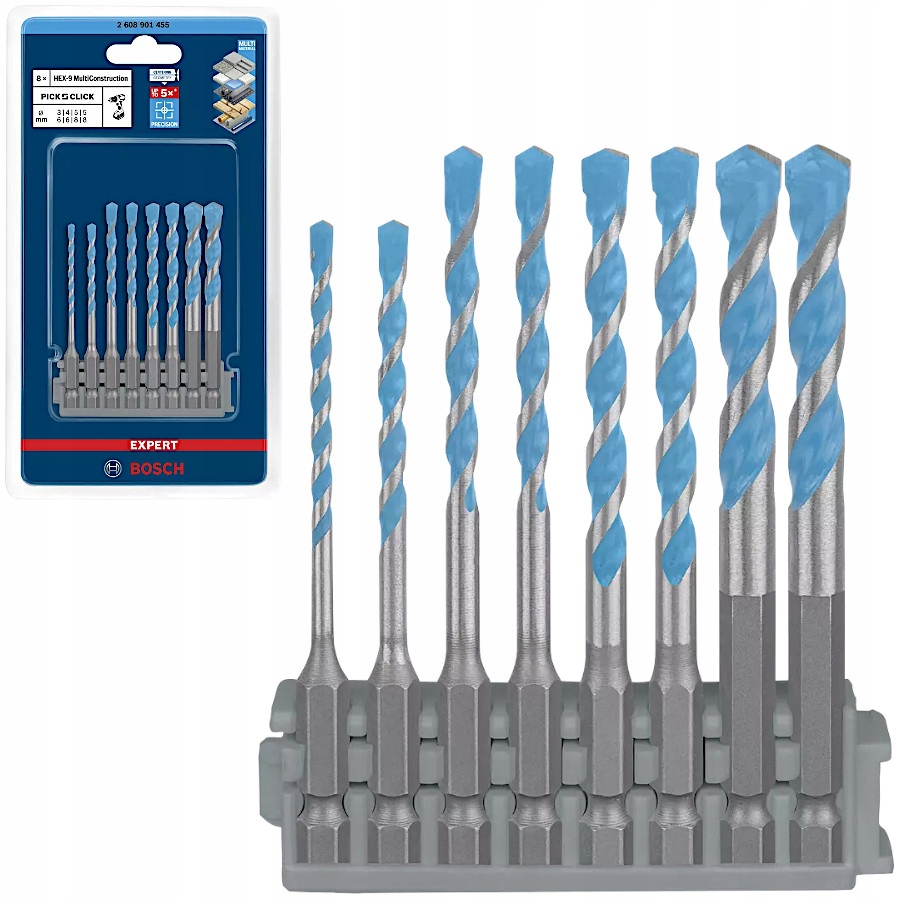 

Bosch Wiertła wielozadaniowe 8szt. 3-8mm HEX-9